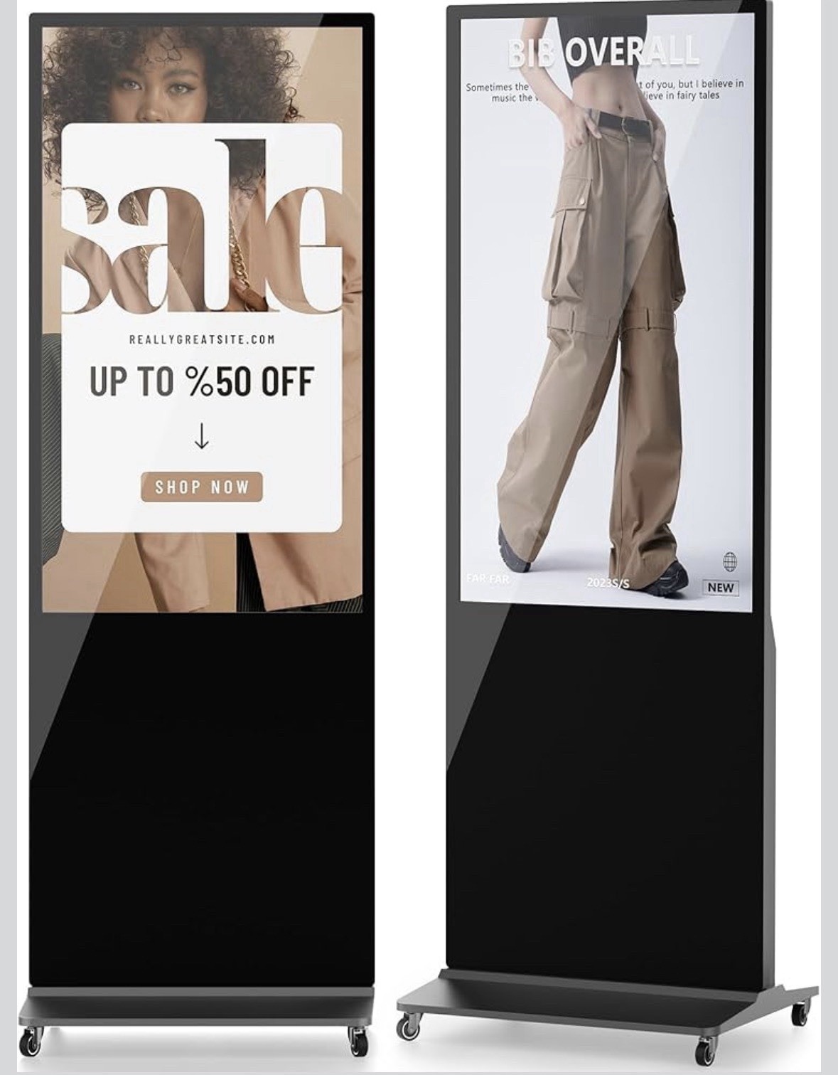 43 in Digital Signage Floor Standing 4K Digital Signage Kiosk Touch Screen