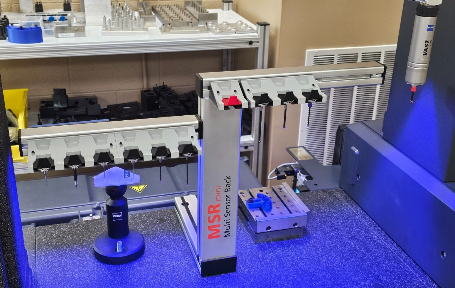 Improved 3 Stylus rack for Zeiss CMM VAST XXT TL1, TL2/TL4, TL3 adapter plates.