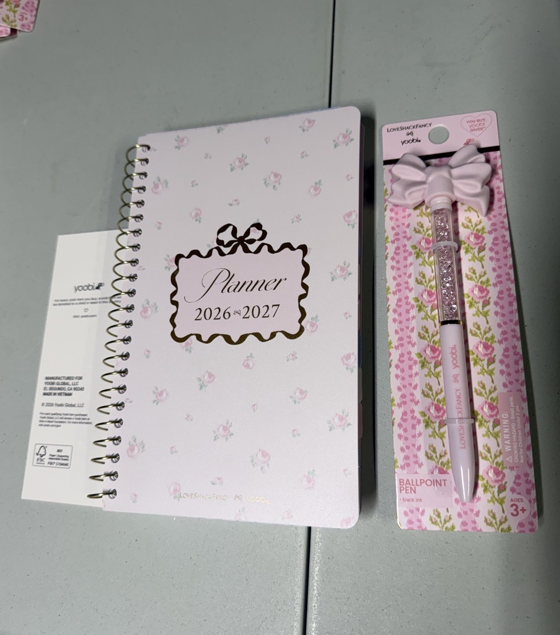 LoveShackFancy x Target – Yoobi Blooming Heirloom Ballet Bloom 5 x 8 planner