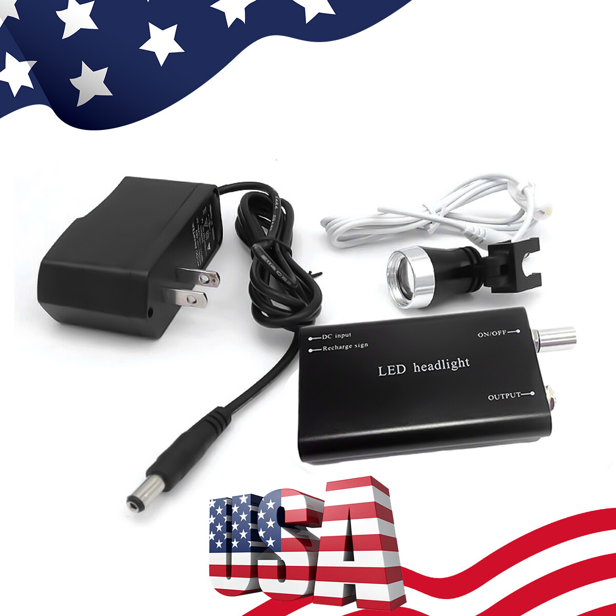 Black Dental Surgical 5W LED Head Light Headlight For Binocular Loupes