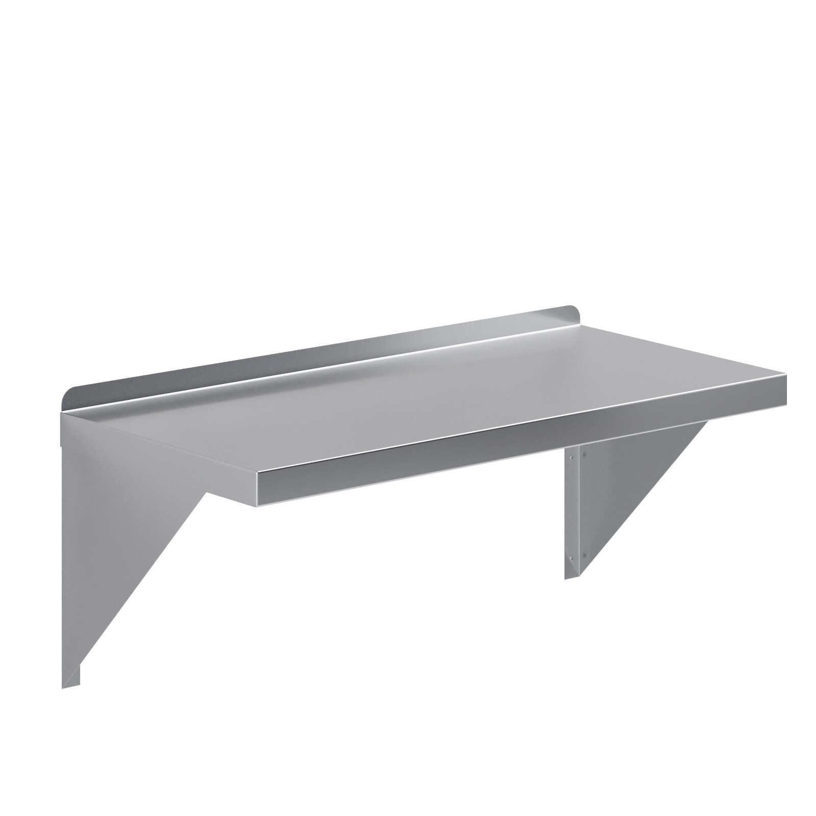 14 in. x 30 in. Stainless Steel Wall Shelf With Squared Edge