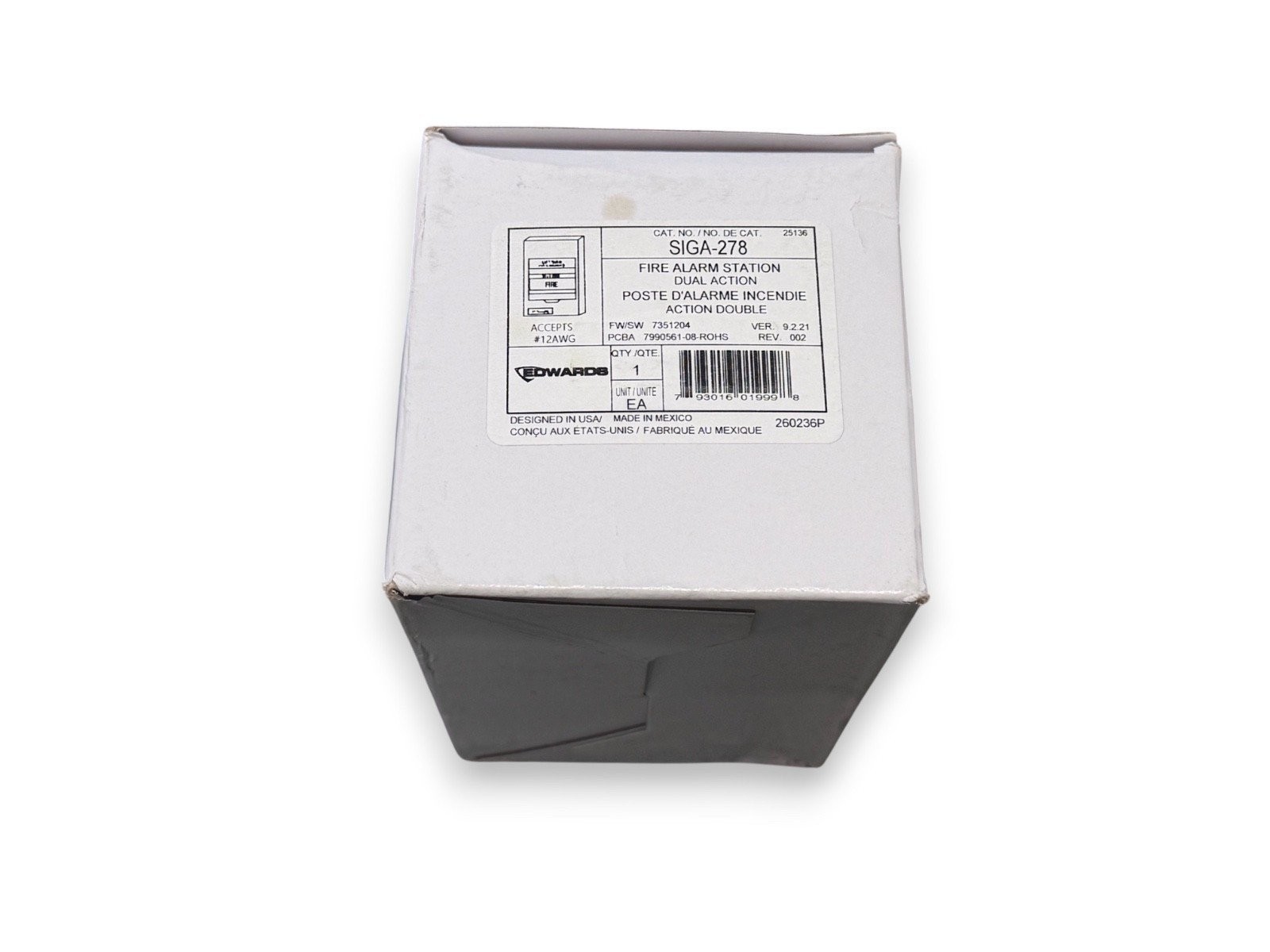 EST Edwards SIGA-278 Fire Alarm Pull Staiton (NEW IN BOX)