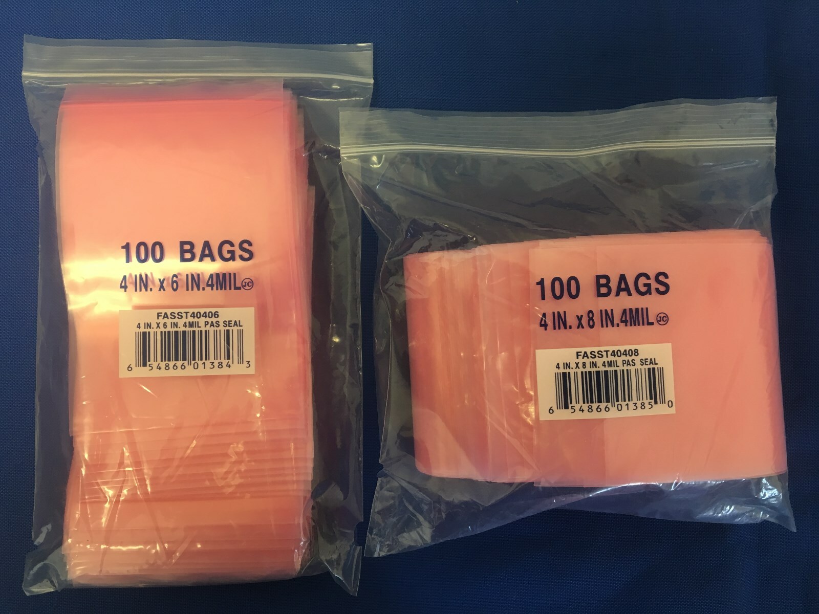 Pink 4 Mil Anti-Static Zip-lock 4-Mil Reclosable Seal Top Plastic Poly Bags 4Mil