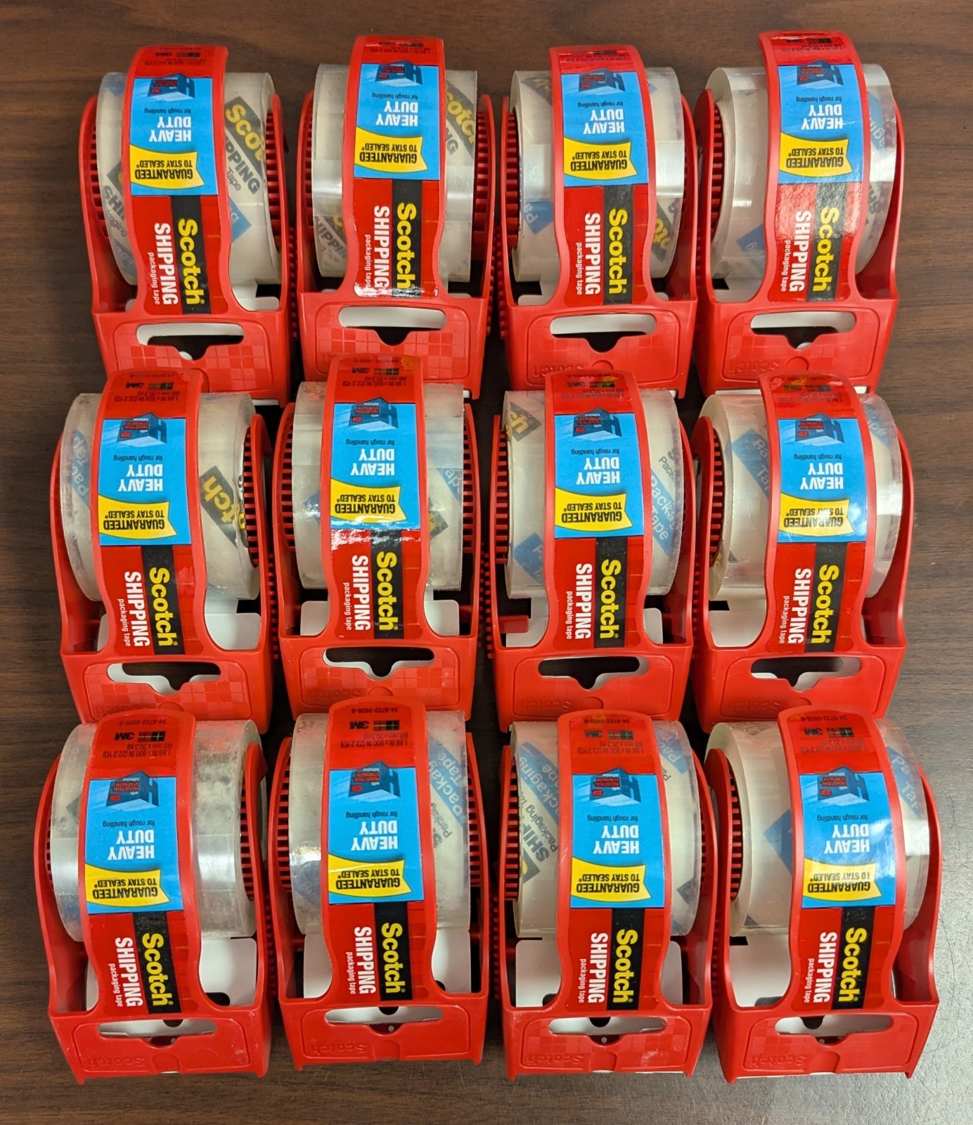 LOT OF 12 ROLLS – SCOTCH HEAVY DUTY SHIPPING PACKAGING TAPE 1.88in x 22.2YD