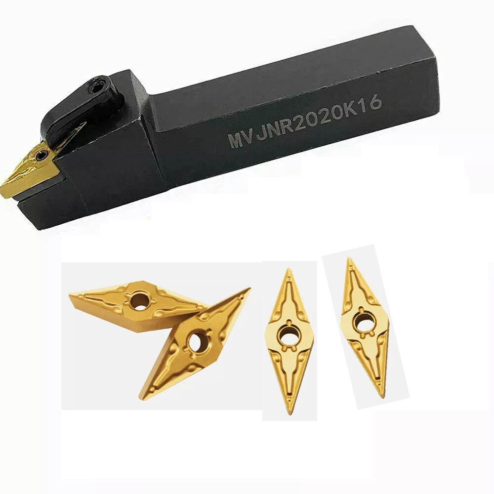 20mm MVJNR2020K16 93° Lathe External Turning Tool Holder + 5* VNMG160404 Inserts