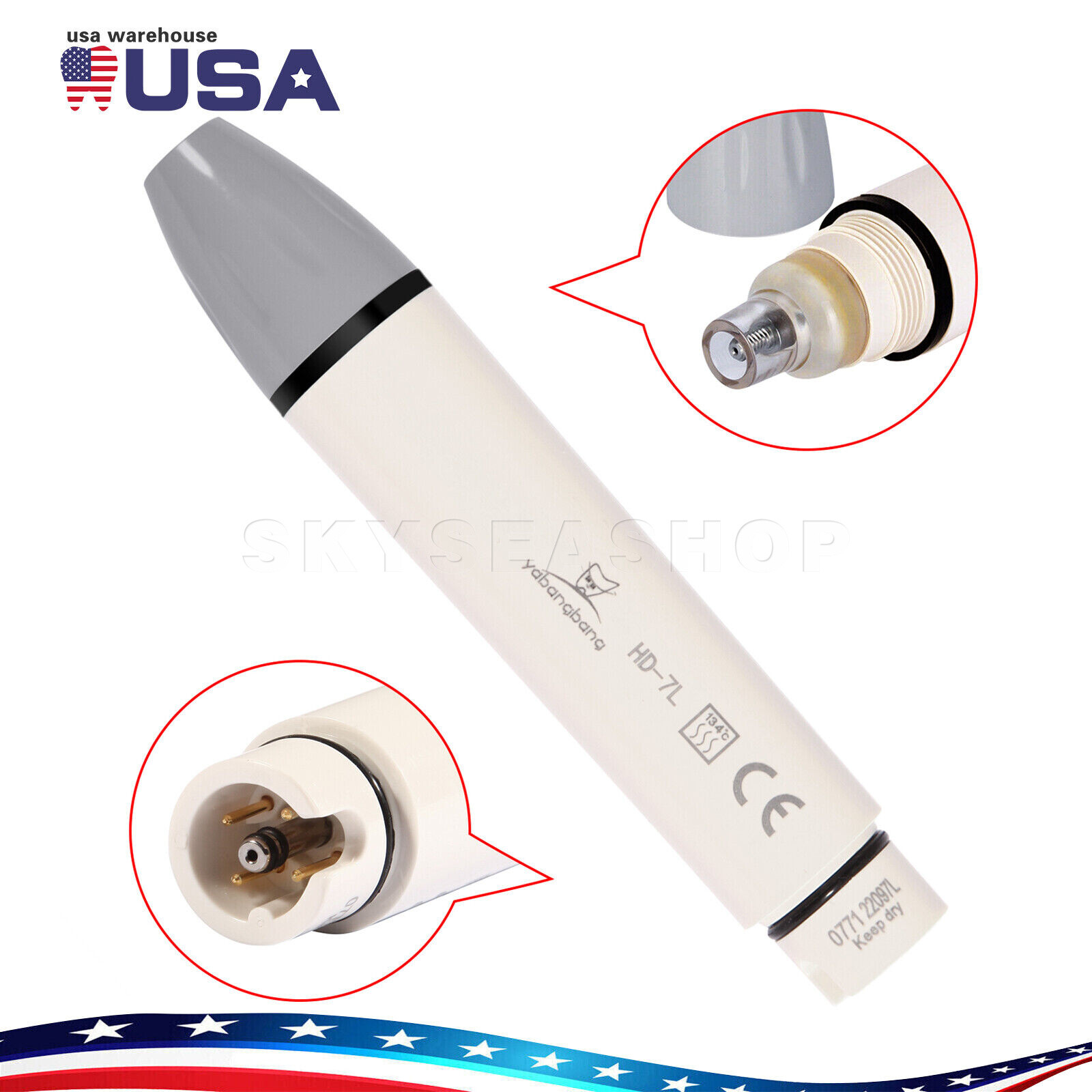 HD-7L Dental Ultrasonic Piezo Scaler Handpiece LED Light For DTE SATELEC USA