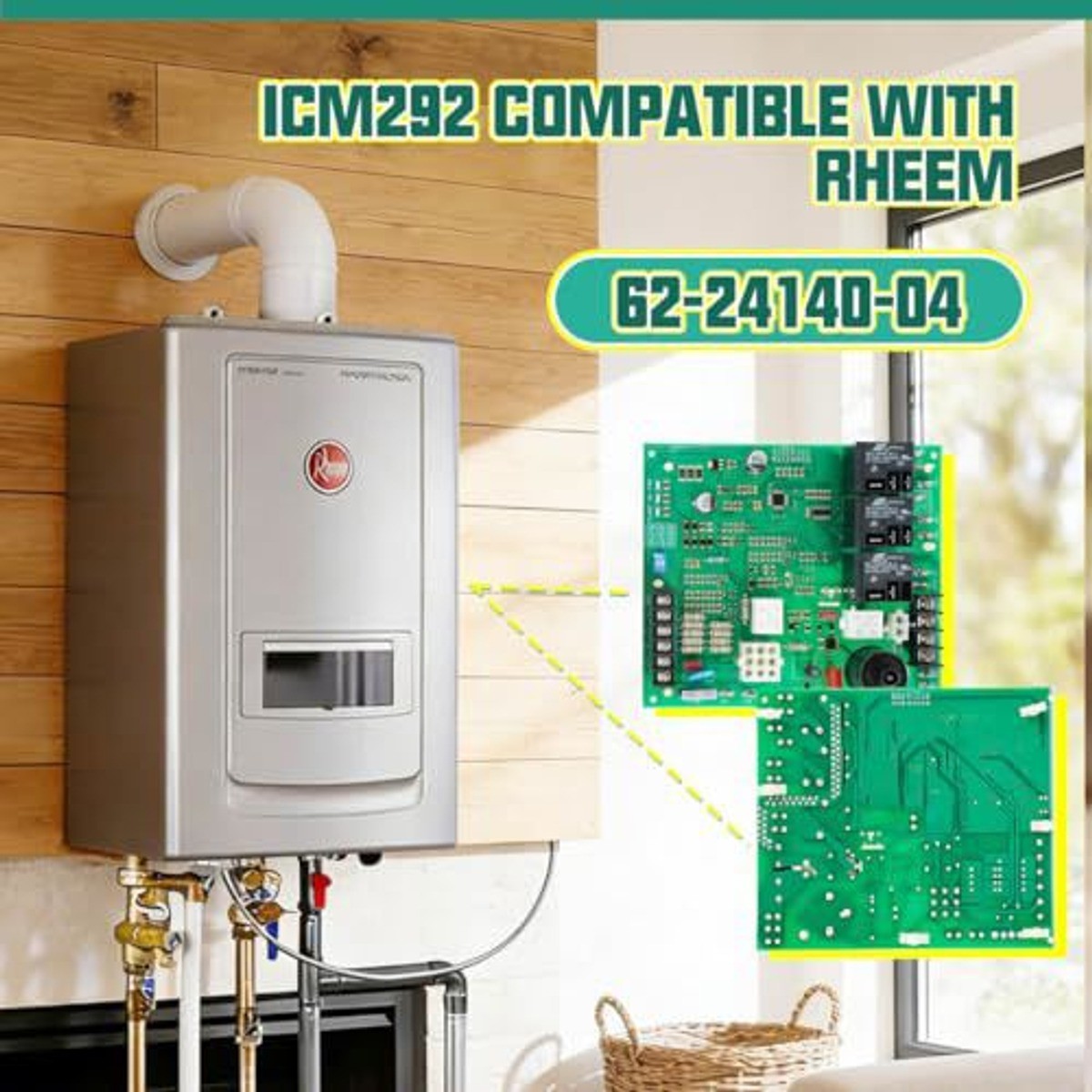 ICM292 DSI Furnace Control Board 62-24140-04 Rheem Ruud 24V 115V Open Box