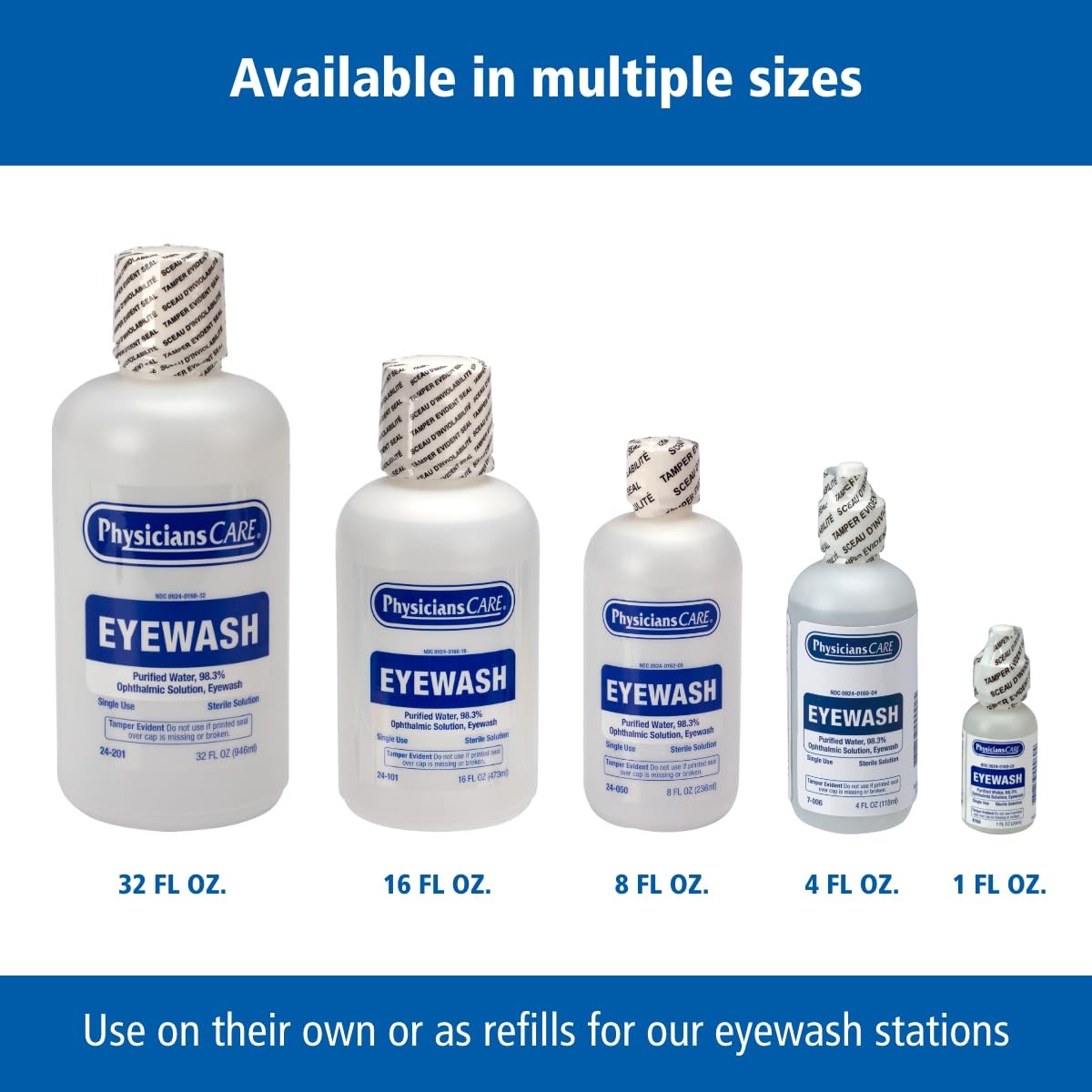 Eye Wash Solution, Sterile Isotonic Buffered Solution for Flushing & Irrigati…