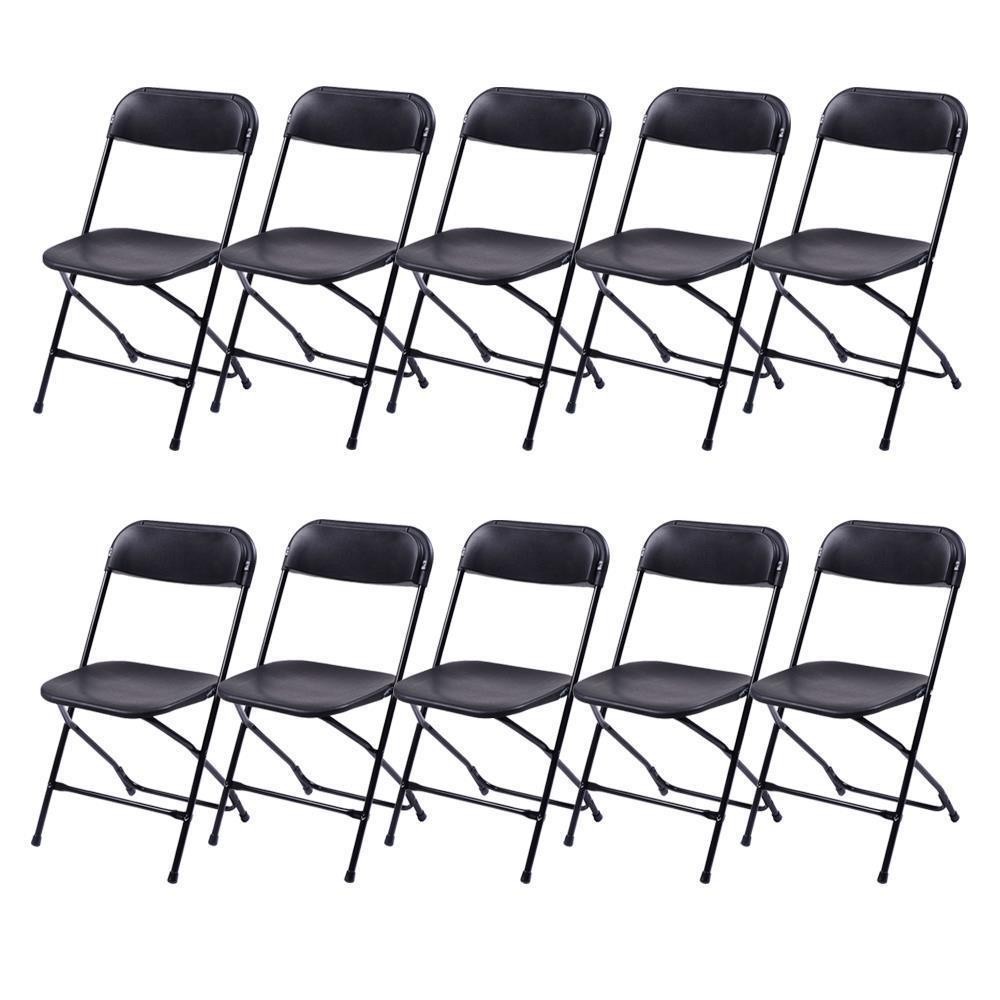 30PC Commercial Steel Frame Plastic Folding Chair Stackable Picnic Wedding Party