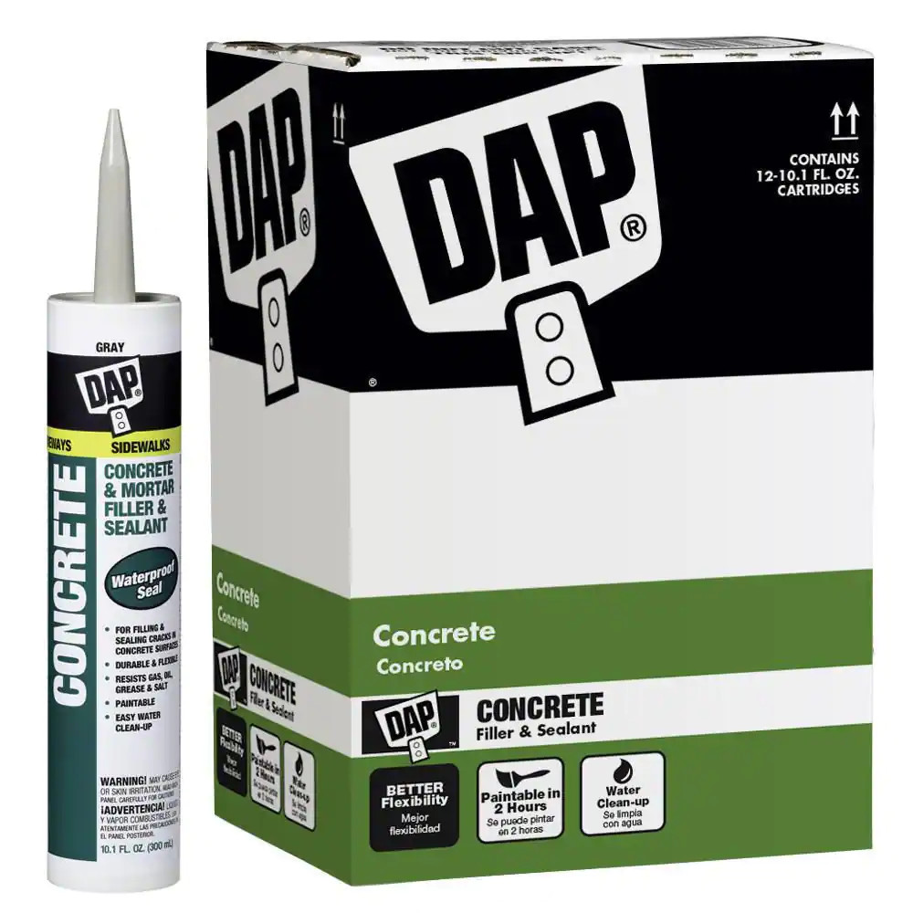 Gray Concrete and Mortar Filler Sealant 12-PACK 10.1oz Joins Concrete Cracks