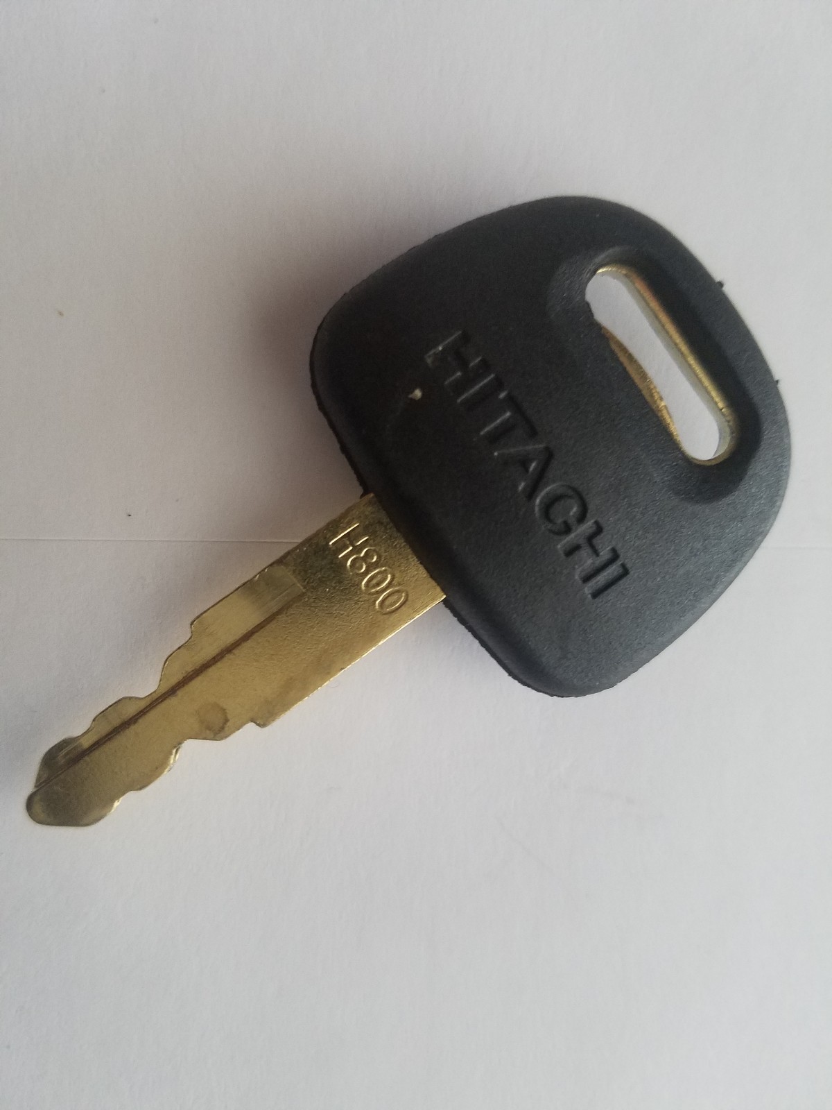 (1) Hitachi John Deere JD Zex Excavator Heavy Equipment Ignition Key Logo # H800