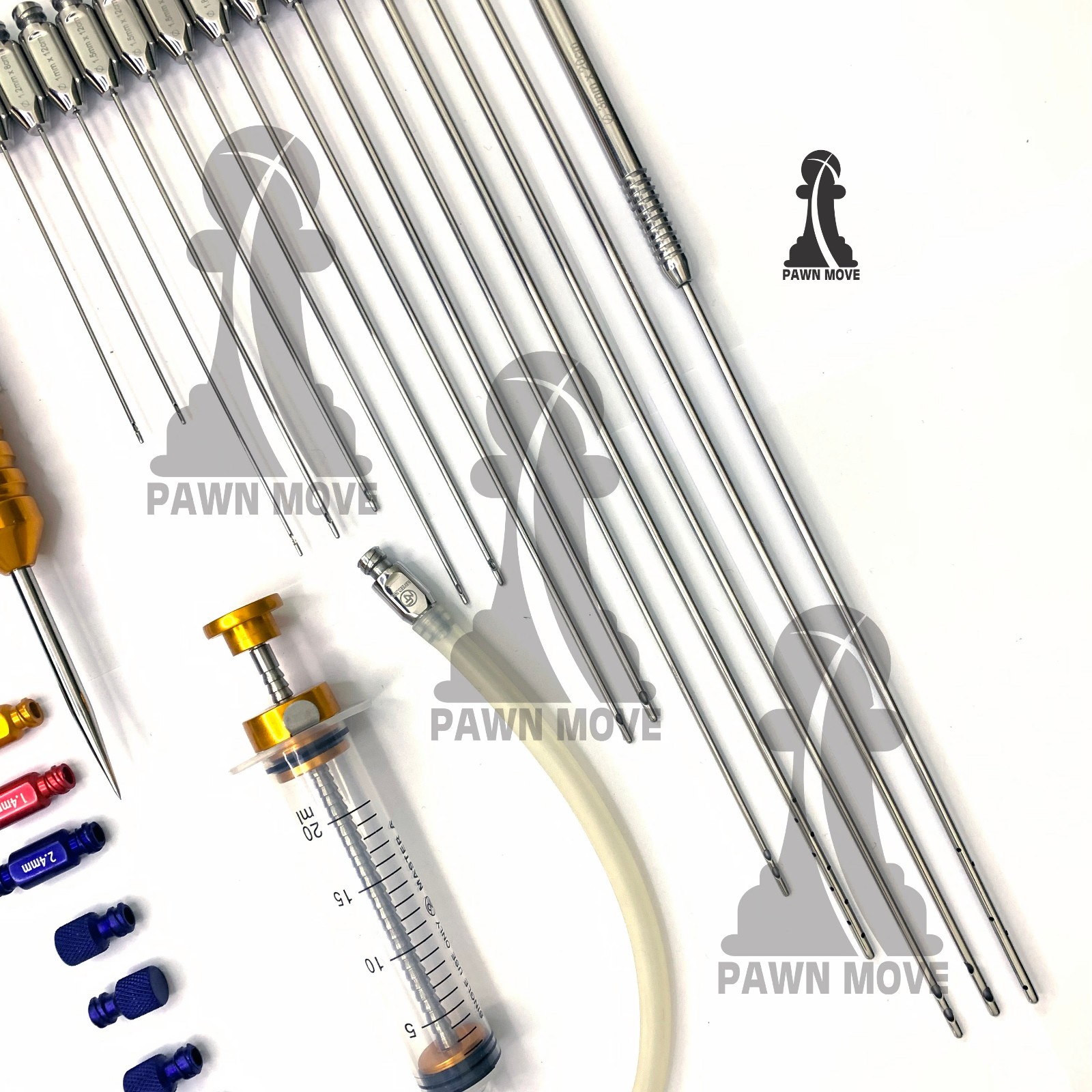 Facial Fat Grafting Cannula Set 27 Pieces Liposuction Fat Transfer Luer Lock Kit