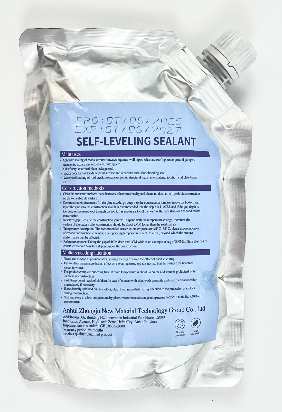 Self-Leveling Sealant 500ml Waterproof Coating High Strength Durable