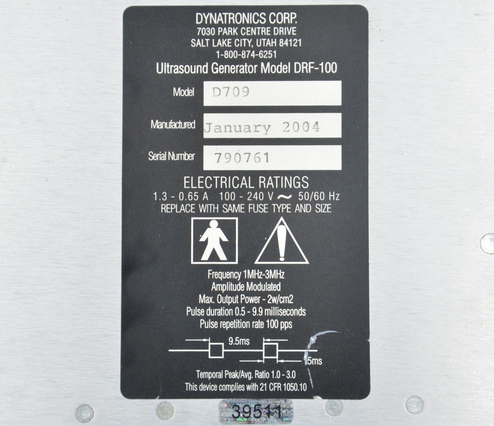 Dynatronics Dynatron Solaris 709 Series Combination Unit D709 2004
