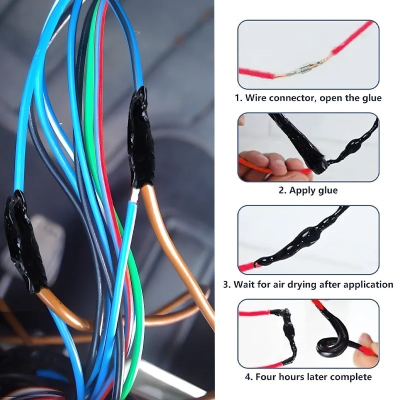 Waterproof Liquid Electrical Tape Insulating Wire Cable Repair Quick Dry Sealant