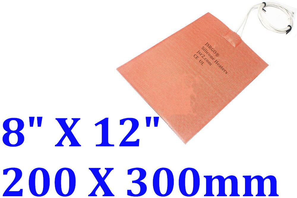 8″ X 12″ 200 X 300mm 12V 10W Temp at 10 C JSR2 CE UL Silicone Heating Pad