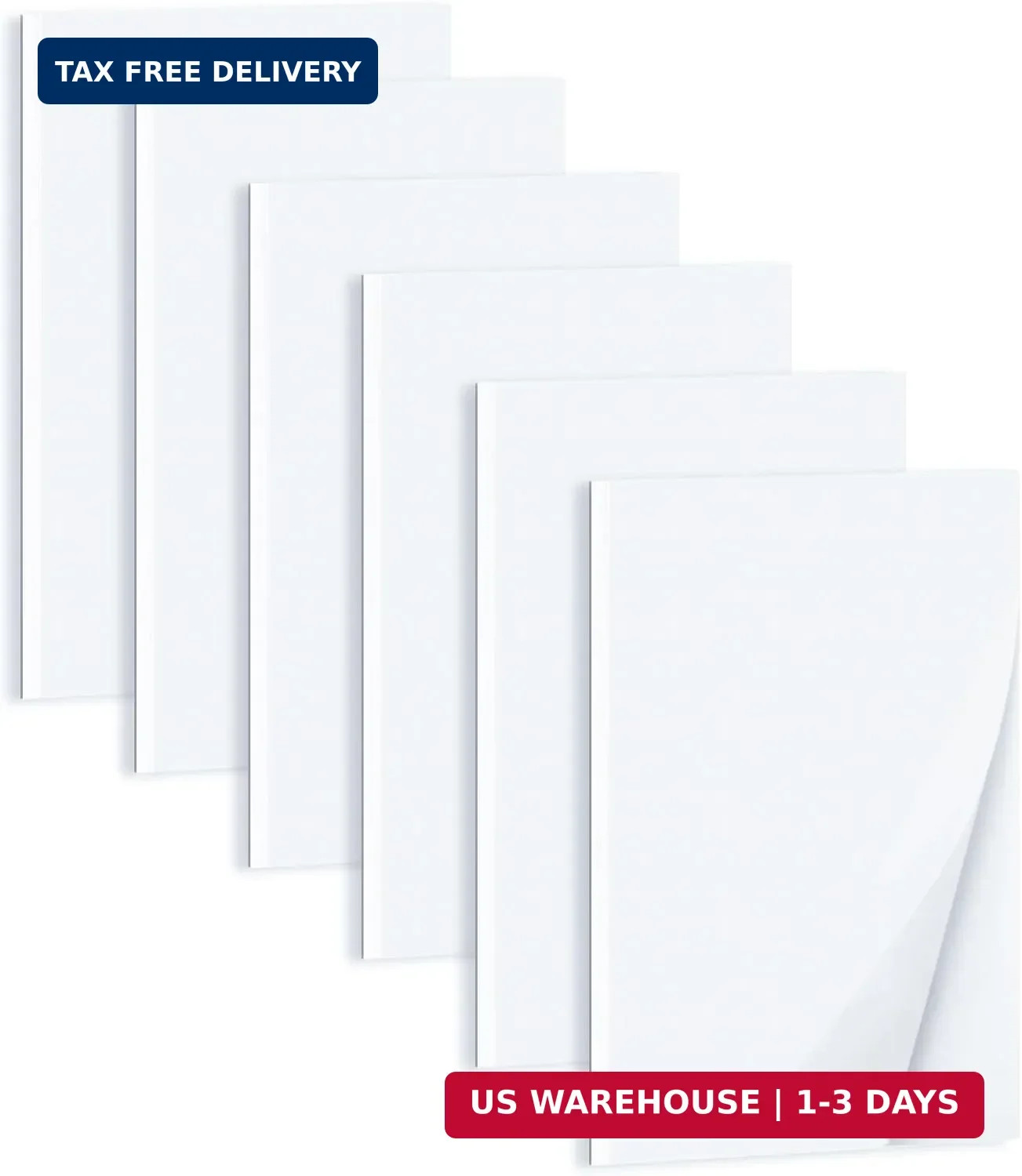 6 Pack 4×6 Blank Memo Note Pads 50 Sheets Small Scratch Pads for Writing