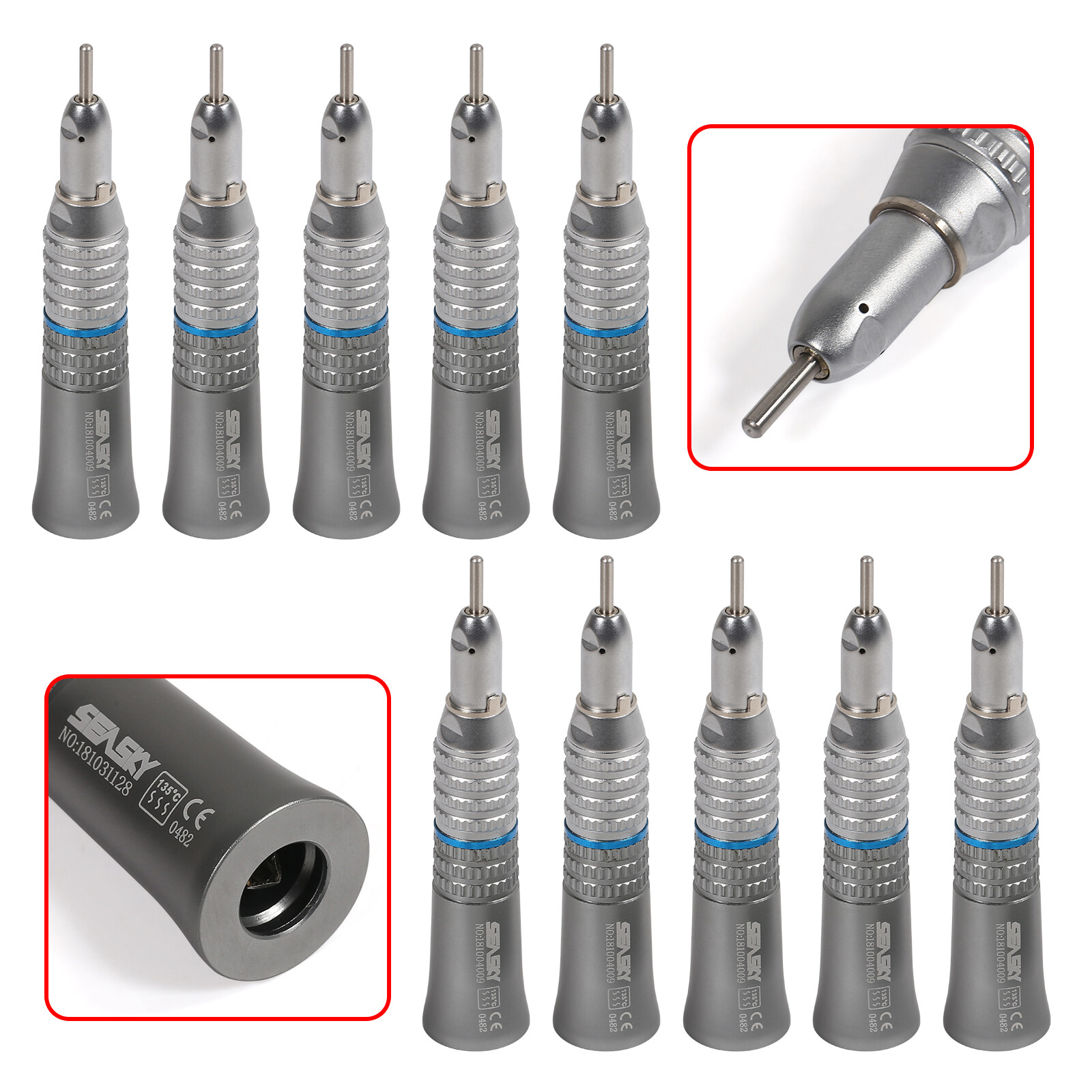 NSK Style E-type Dental Straight Handpiece Slow Low Speed Nosecone Attach