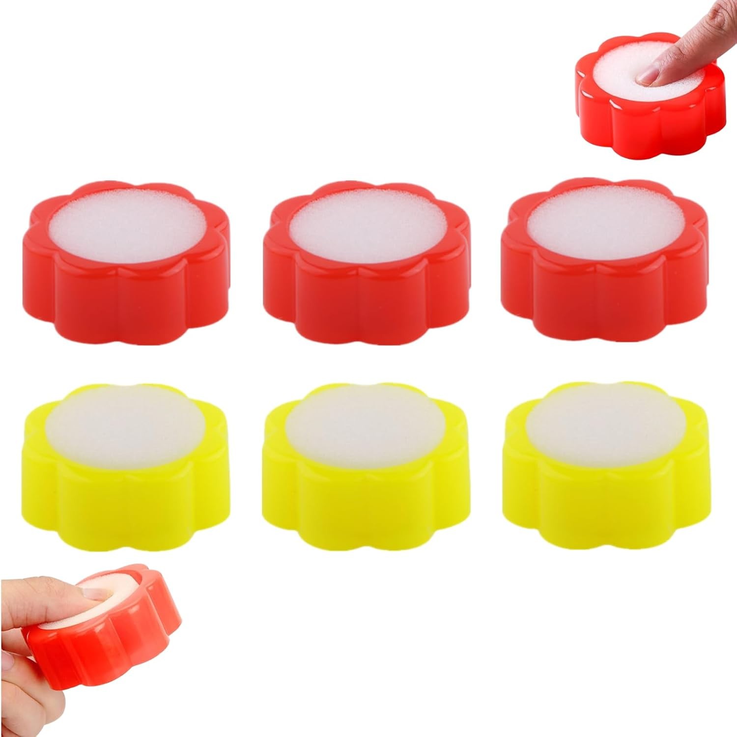 6 PCS Finger Moistener Sponge Fingertip Wet Sponge for Money Counting