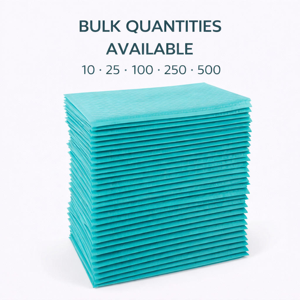 #000 Teal Bubble Mailers 4×8 Self Seal Padded Envelopes Shipping Bags Bulk