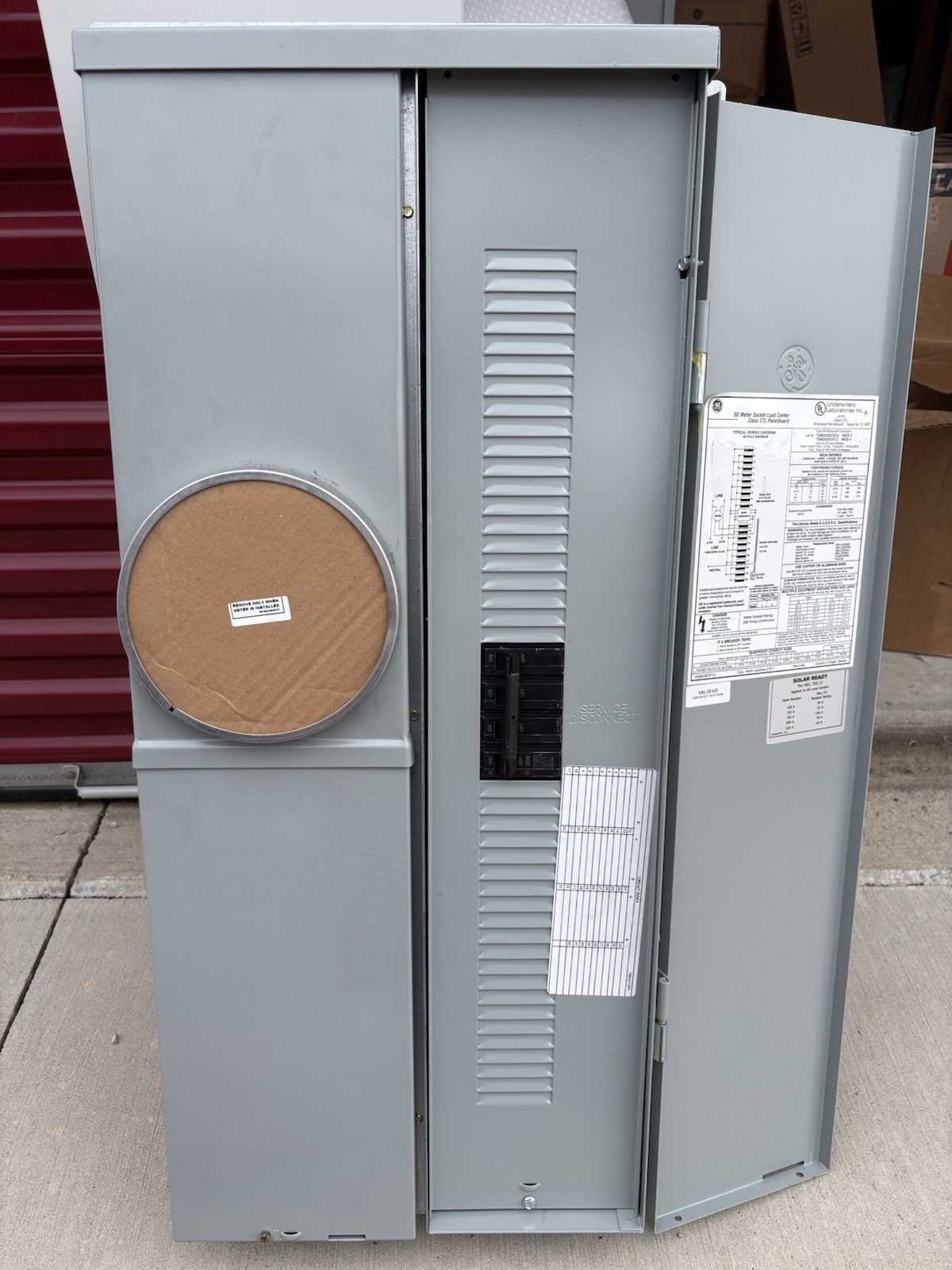 GE TSM2020CFCU Semi Flush/Combination Meter Socket Load Center 200A NEW Nema 3R