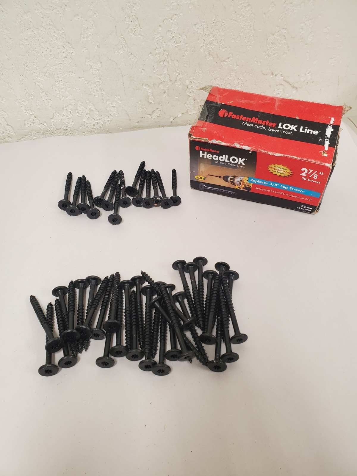 *49* FastenMaster 2-7/8″ HeadLOK Structural Flat Head Wood Screws, Black *READ*