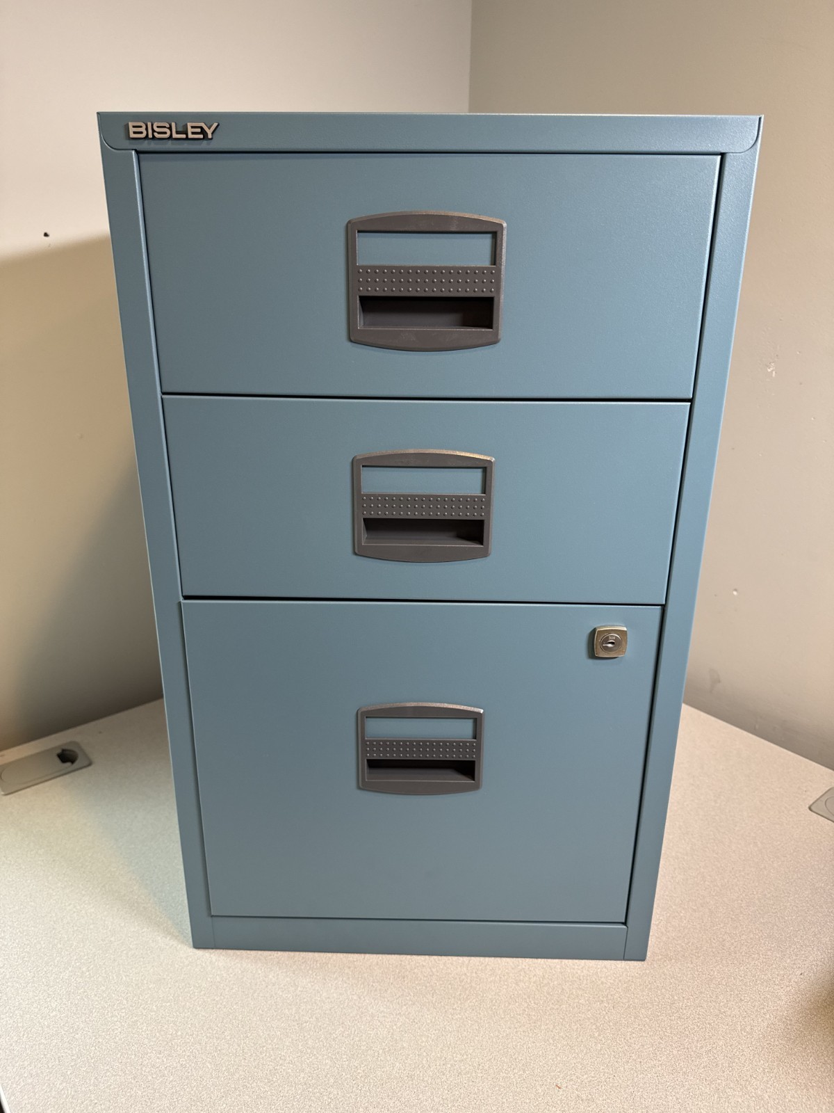 NEW! Bisley 3-Drawer Home File Cabinet – Doulton Blue **REDUCED PRICE**