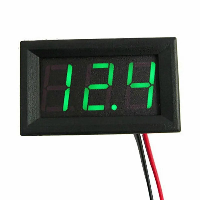 LED 12V ~ 24V Digital Display Voltmeter Car Motorcycle Voltage Gauge Panel Meter
