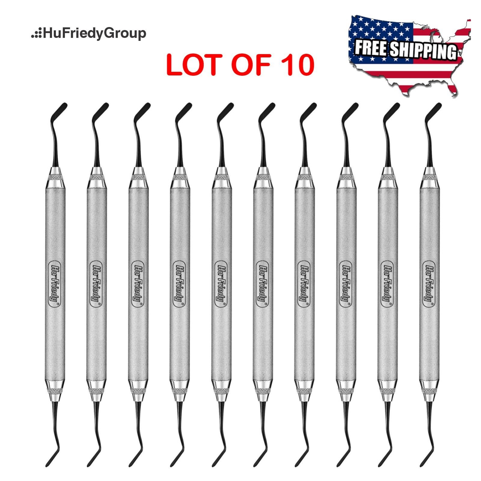 Lot of 10 Hu-Friedy TNCIGFT3 Flexi-Thin XTS Composite Intsrument Goldstein 3