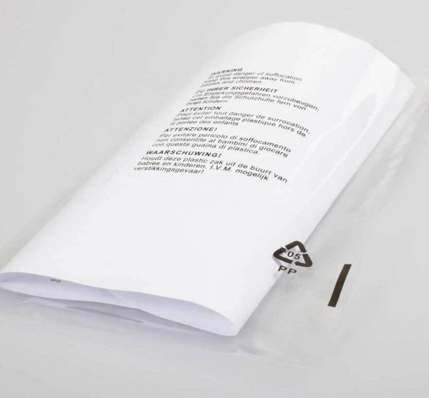 2000 Pcs 12X18 Poly Bags Suffocation Warning Clear Merchandise 1.5 mil Self Seal