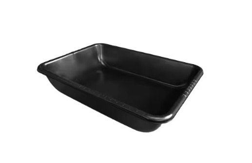 Black Concrete Mixing Tub 10 Gal Plastic Mortar Multi-Purpose Utility Pan 20×28