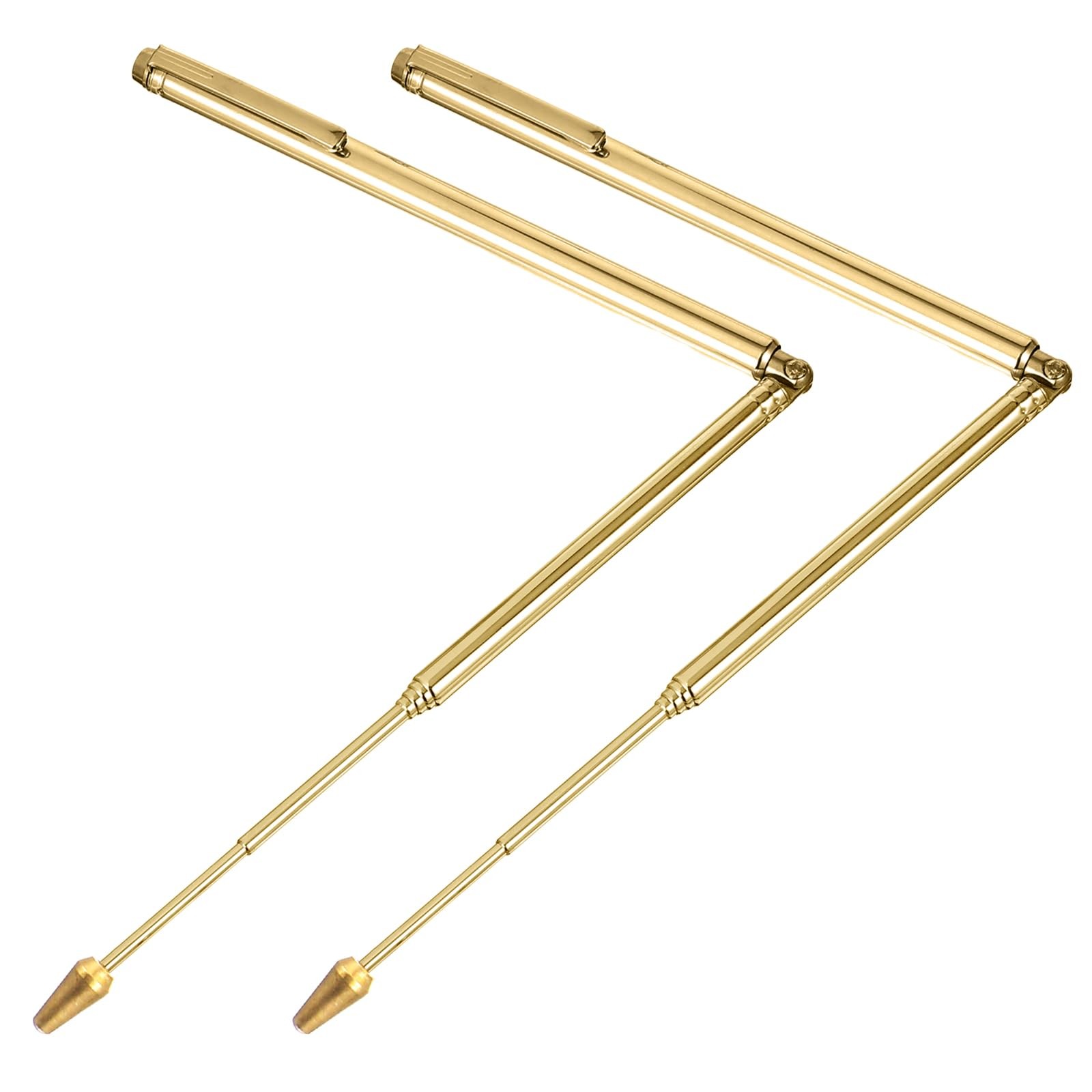 Molain 2Pcs Dowsing Collapsed 14.7cm/5.8in, Extended 54.5cm/21.4in, Brass