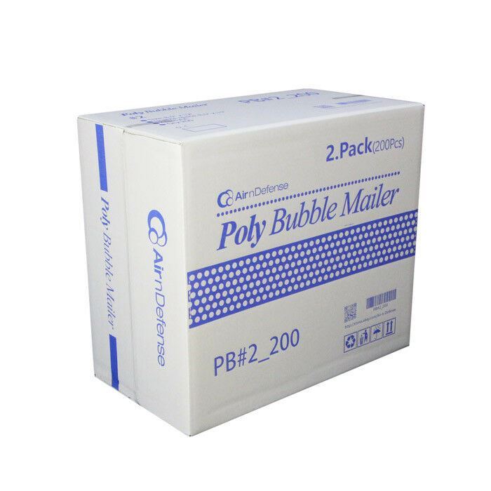 200 #2 8.5×12 Poly Bubble Padded Envelopes Mailers Shipping Bags AirnDefense