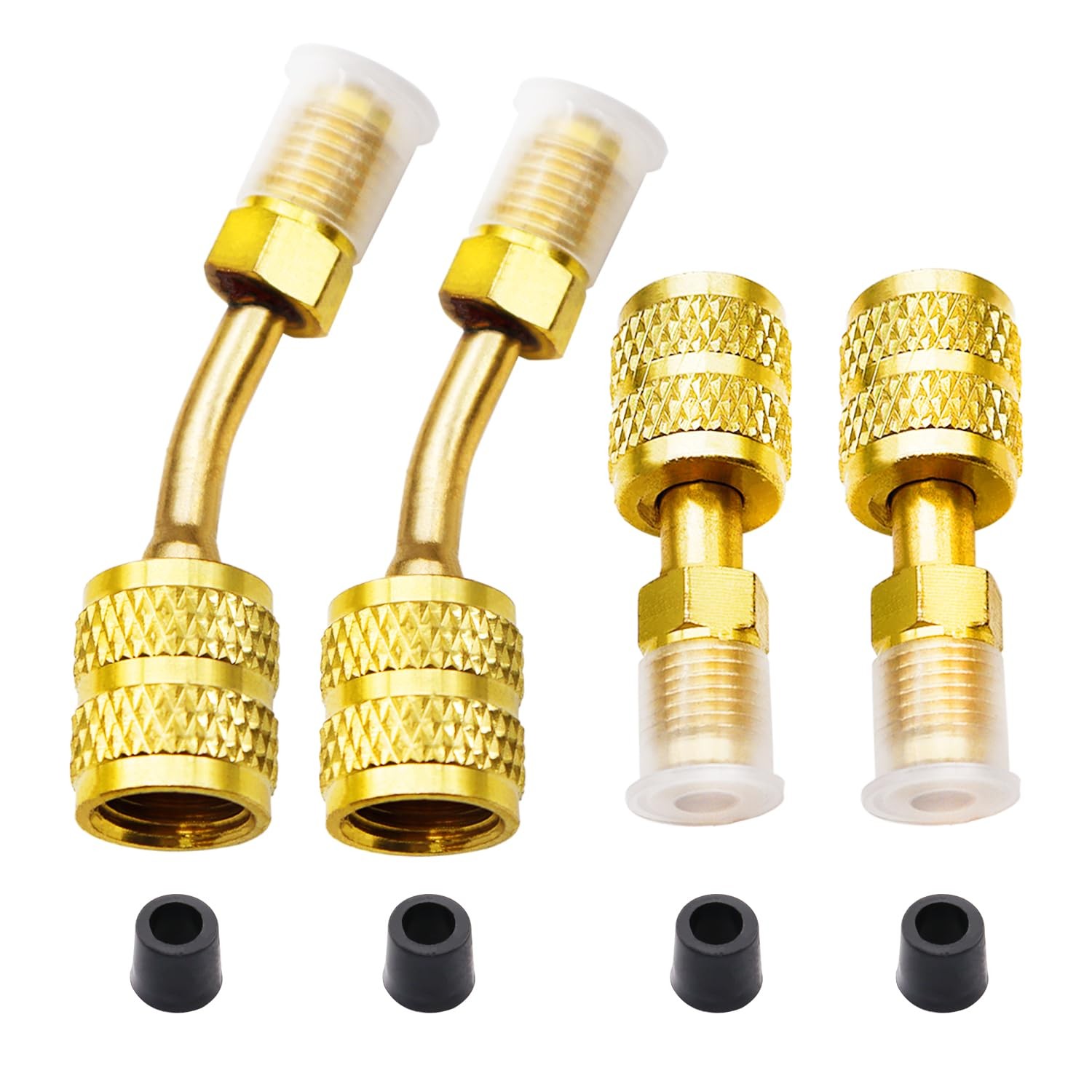 Ruibapa R410A Mini Split Adapter 5/16 Female 1/4 Male Flare Charging Vacuum