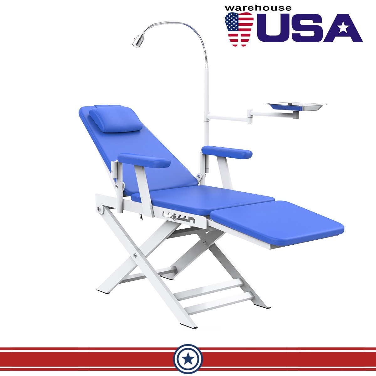 Portable Dental Delivery Unit with Air Compressor Suction System/Folding Chair