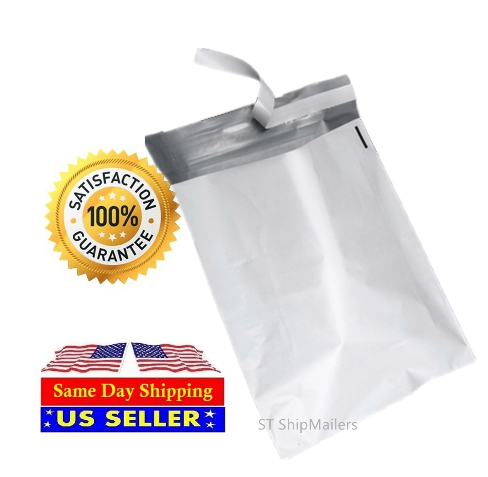 14.5X19 White Poly Mailer Self Sealing Shipping Envelopes Bags 2.35 Mil PM#7