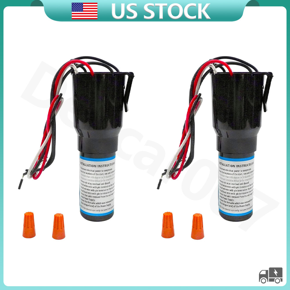 2Pcs RCO210 3 in 1 Relay Hard Start Capacitor Kits For Refrigerator 1/2HP 115VAC