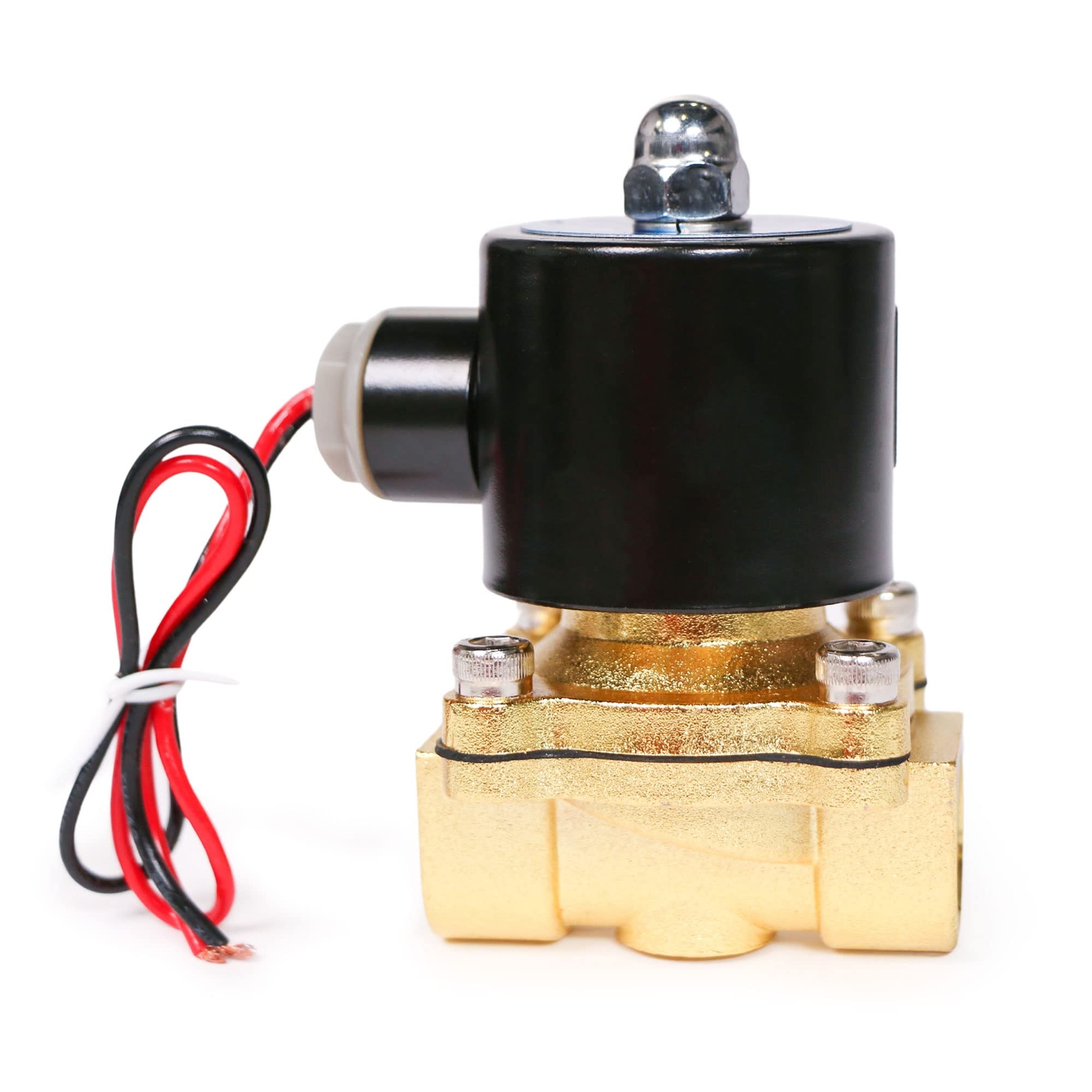 U.S. Solid Zinc-Alloy Solenoid Valve 1/2″ Electric Water Valve AC 24V NBR Seal