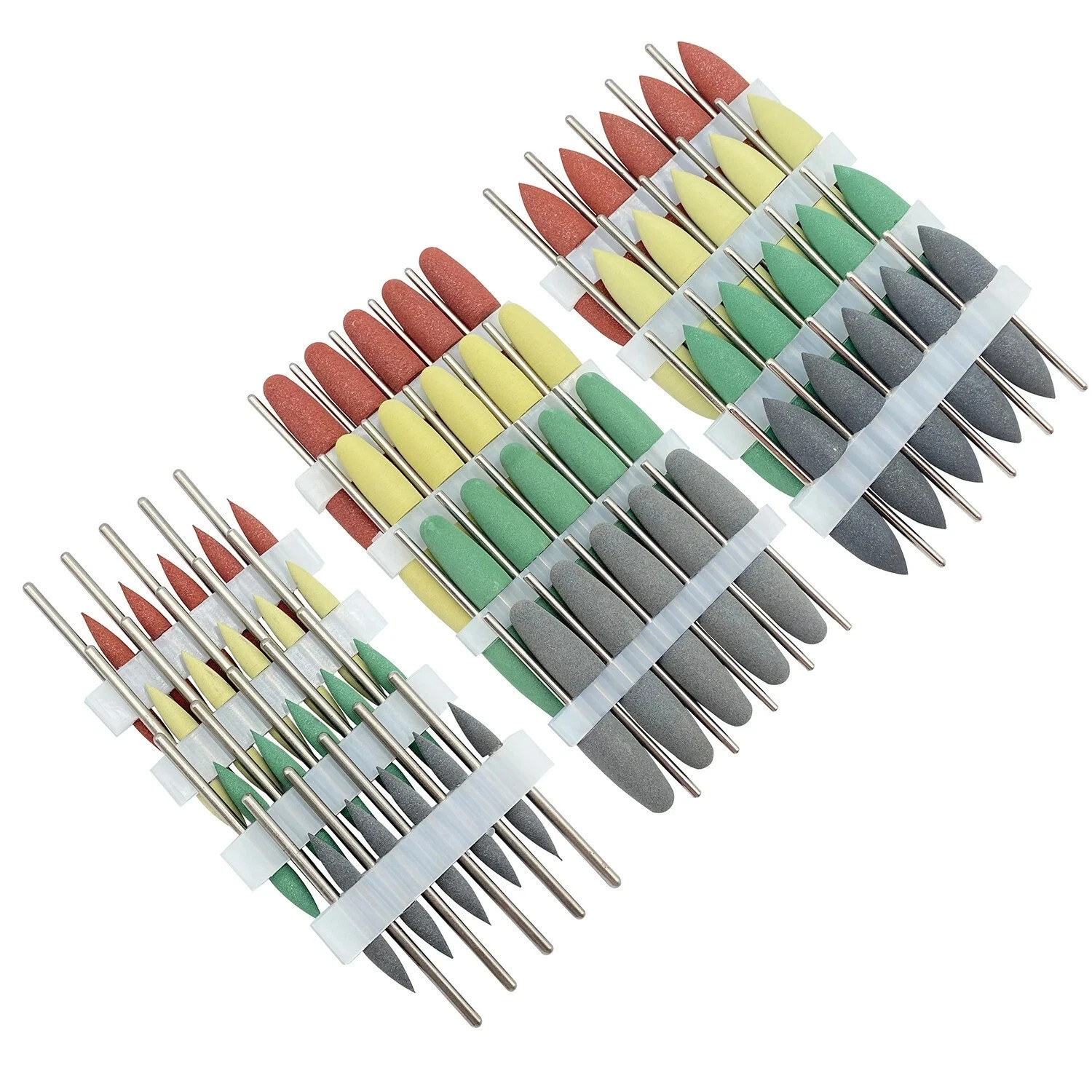 50 Pcs Dental Lab Silicone Rubber Polishers Diamond Polishing Burs Shank 2.35mm