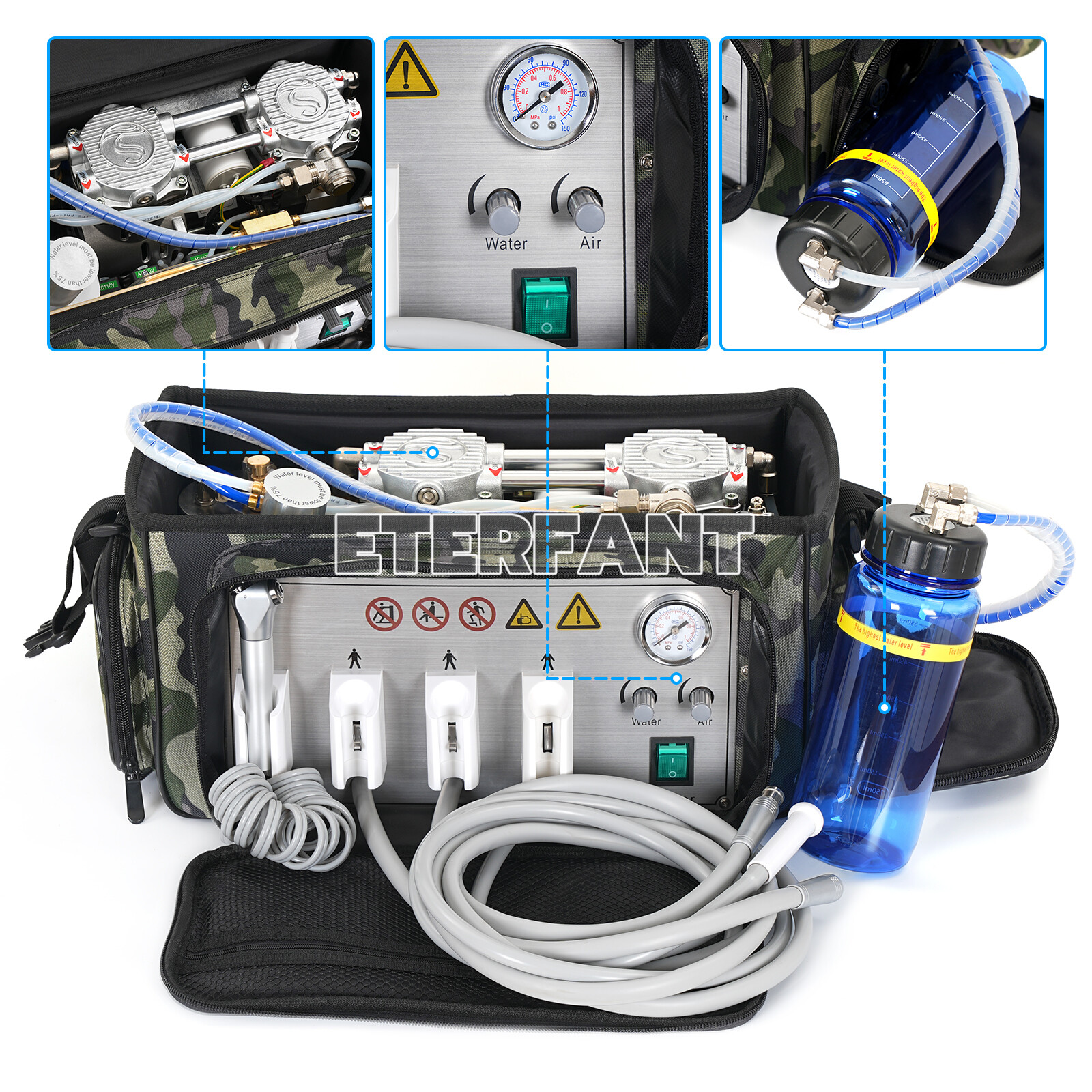 Portable Dental Delivery Unit Air Compressor Suction System 4H BD-401/BD-402 US