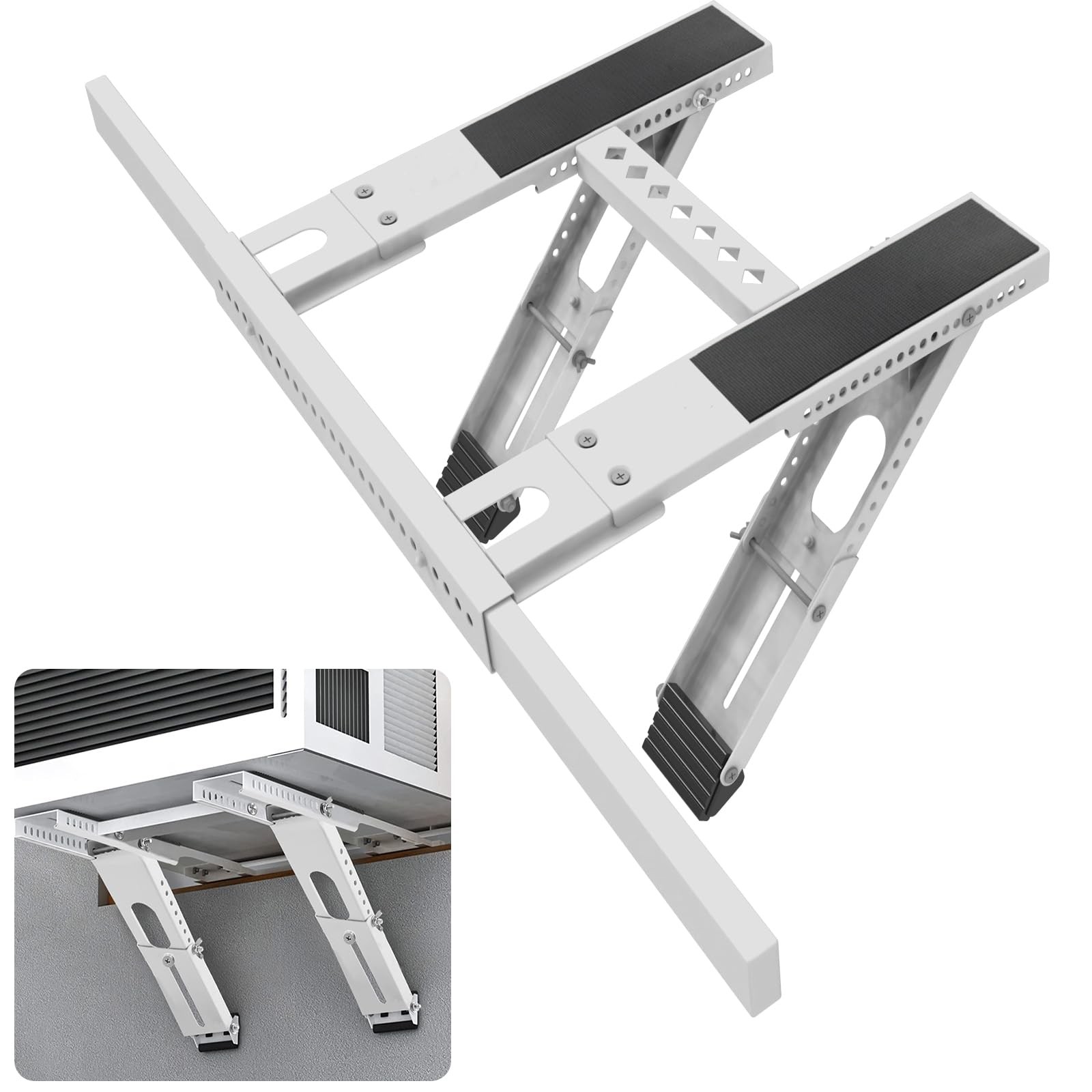Universal Window Air Conditioner Support Bracket, No 31.5″ to 41.7″, White