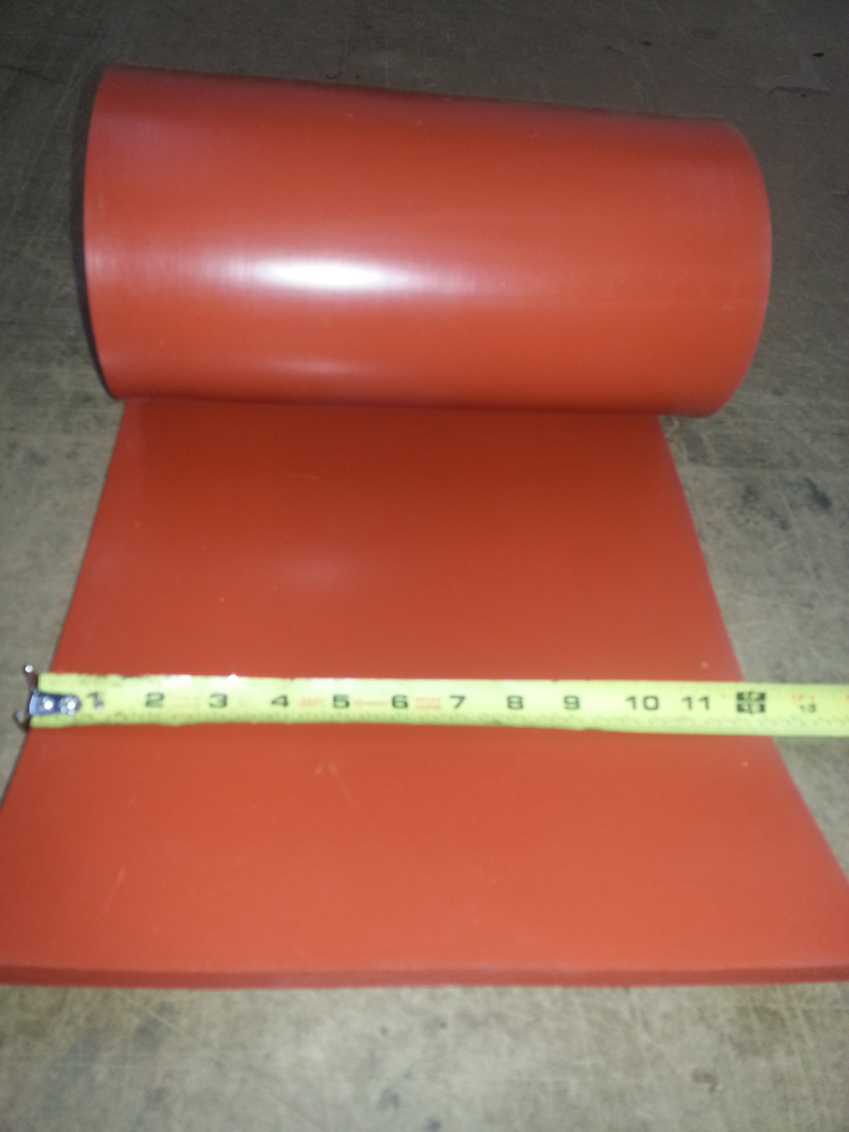SILICONE RUBBER ROLL 55 DURO +/-5 1/2″THK X 12″WIDE X 10 FT LONG