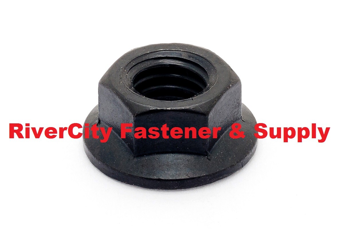 3/8-16 Hex Flange Nut Grade 8 3/8×16 Nuts 3/8 x 16 Smooth Bottom Phos & Oil