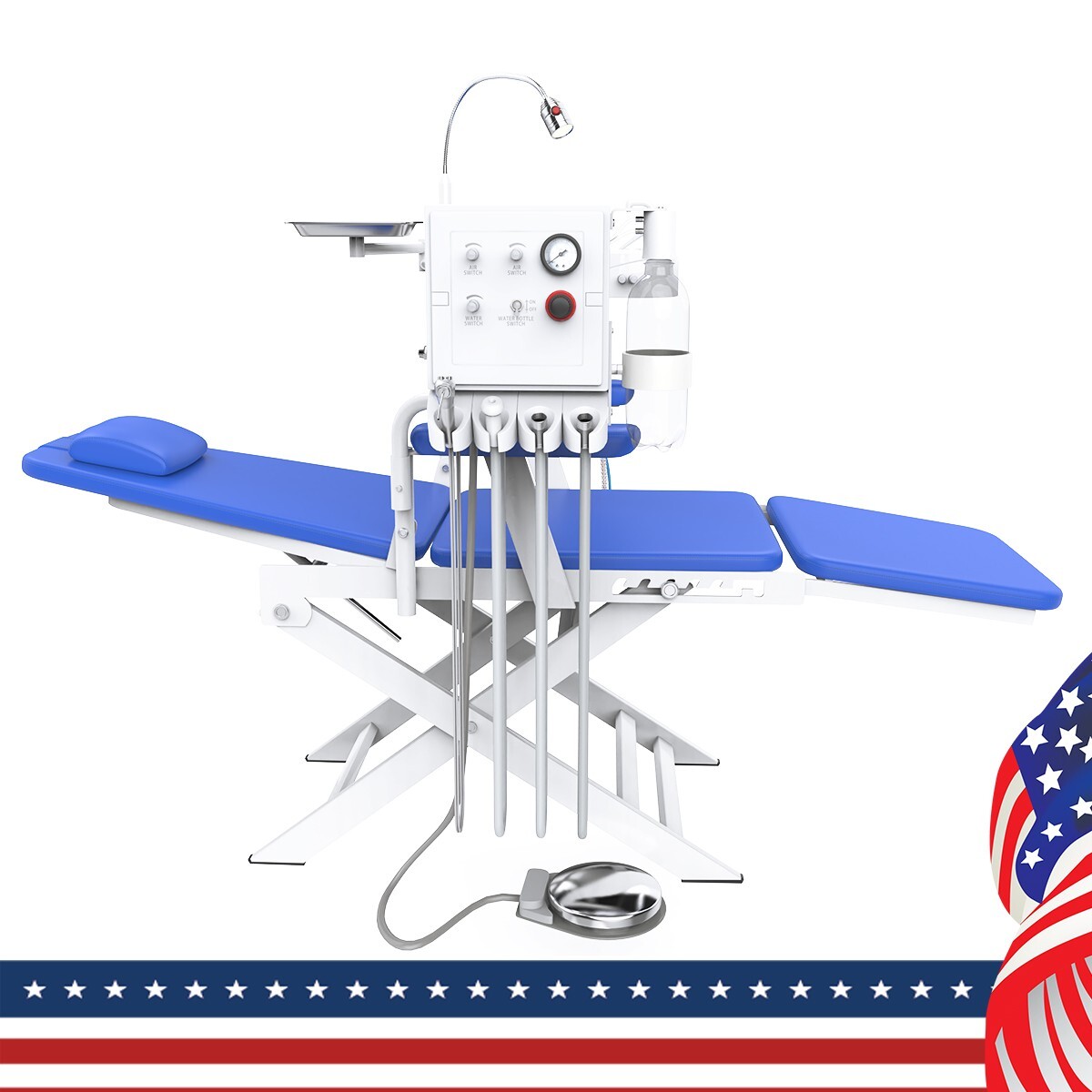 Portable Dental Delivery Treatment Cart Unit High Suction BD-402A/ Folding Chair