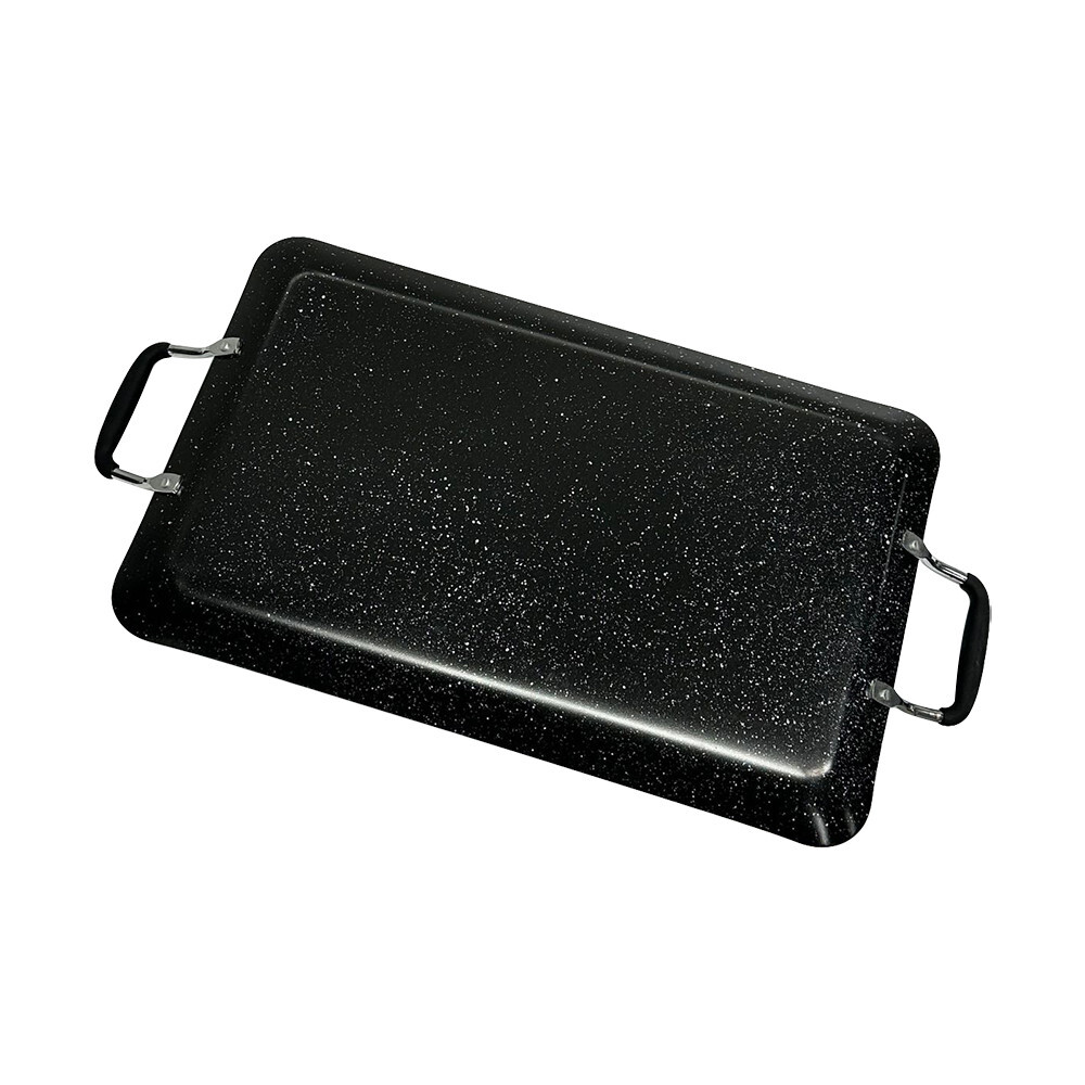 19» x 11-1/2» Heavy Gauge Aluminum Non-Stick Double Griddle Cooking Pan Cook