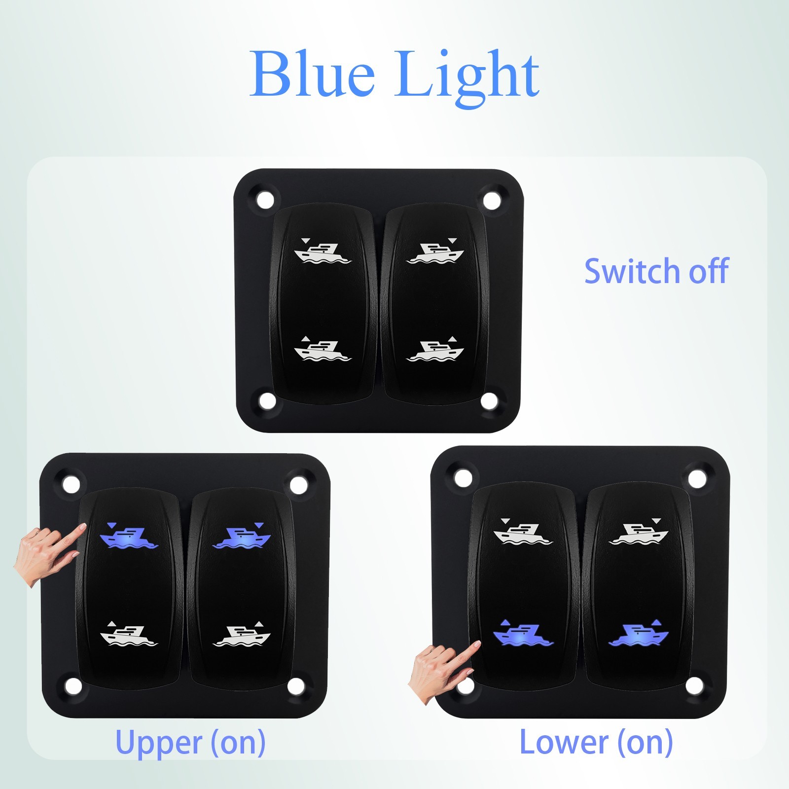 IP67 Trim Tabs Toggle Marine Switch Replacement Momentary 12V,Free shipping
