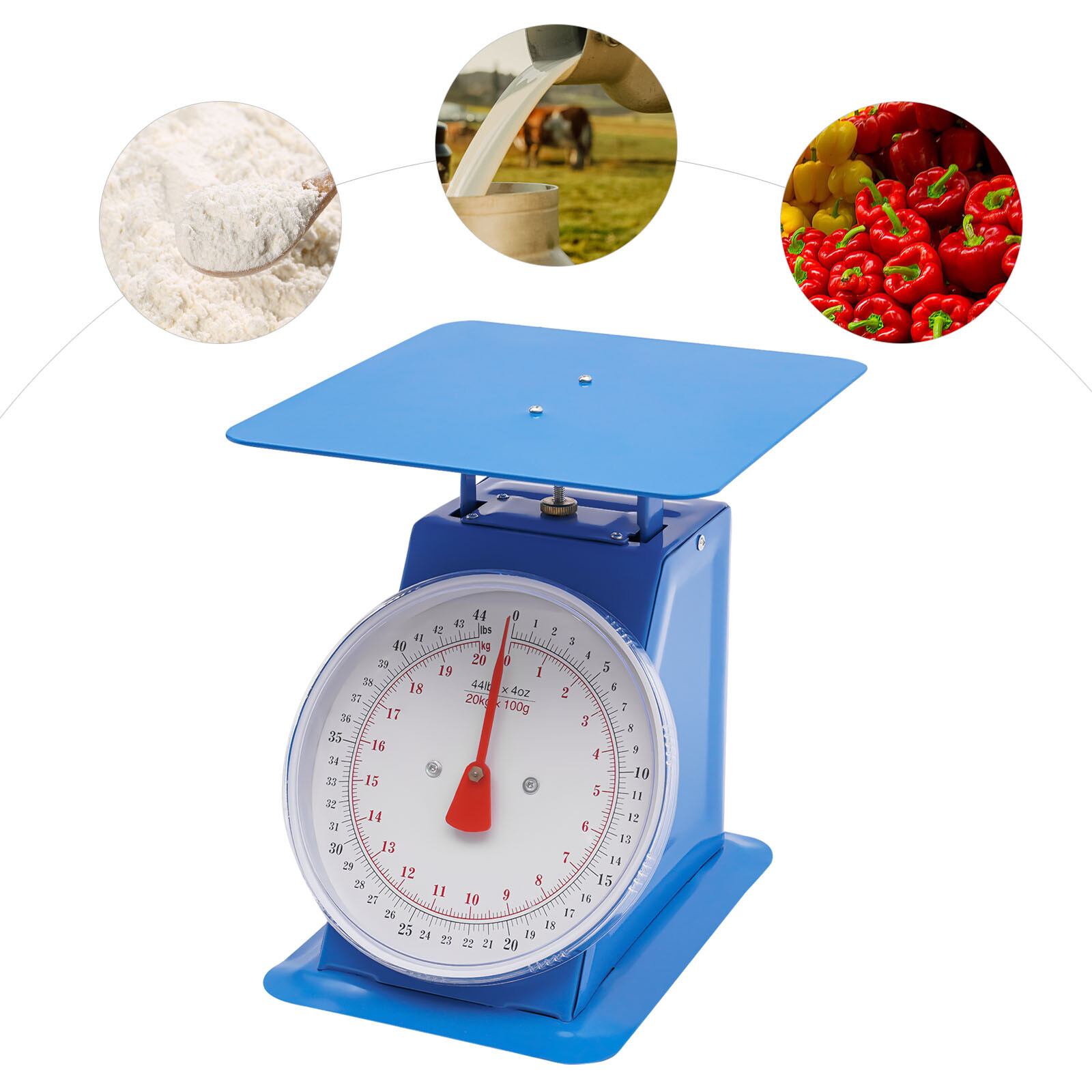 Industrial&Heavy Duty Portion-Control Mechanical Dial Scale Tabletop Blue kg/lbs
