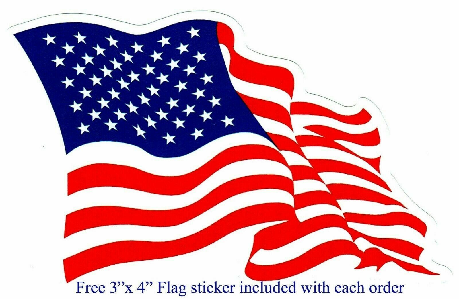 2 (TWO) JOHN DEERE 7.75″ x 2.5″ VINYL DECAL STICKERS & FREE USA FLAG
