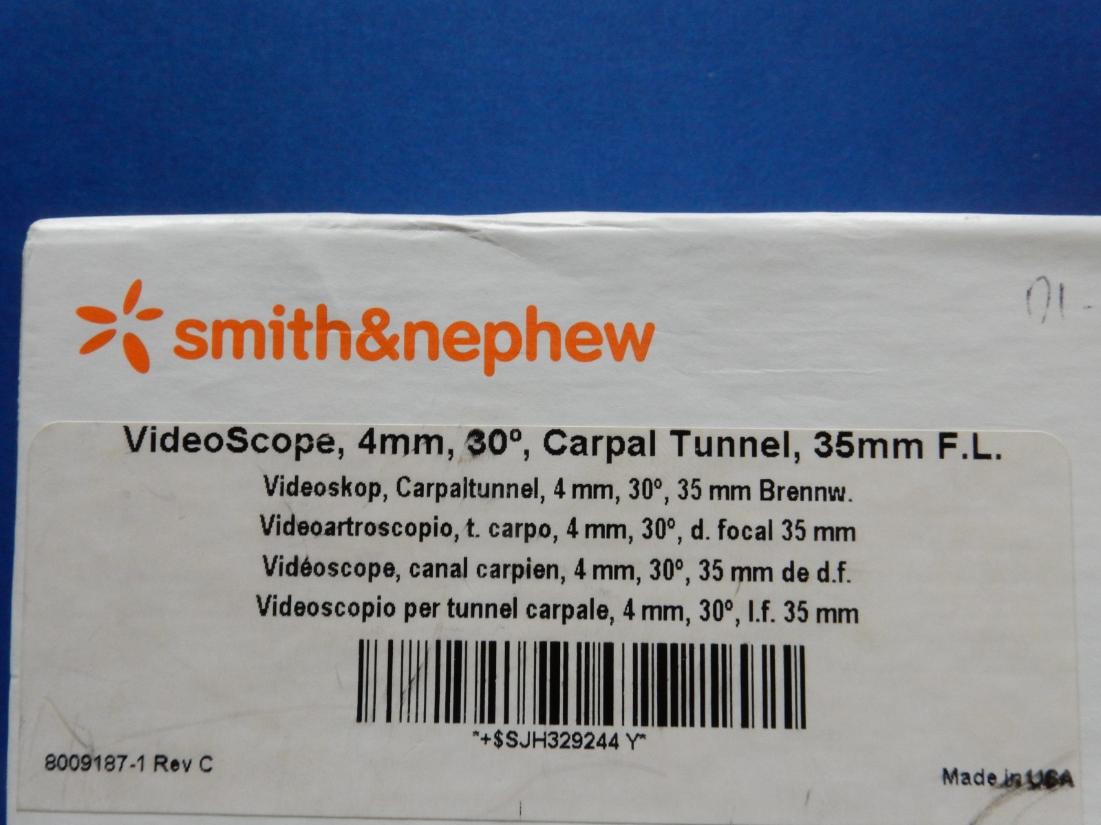 Smith & Nephew Dyonics 3896 Videoscope 30° 4mm x 35mm Carpal Tunnel