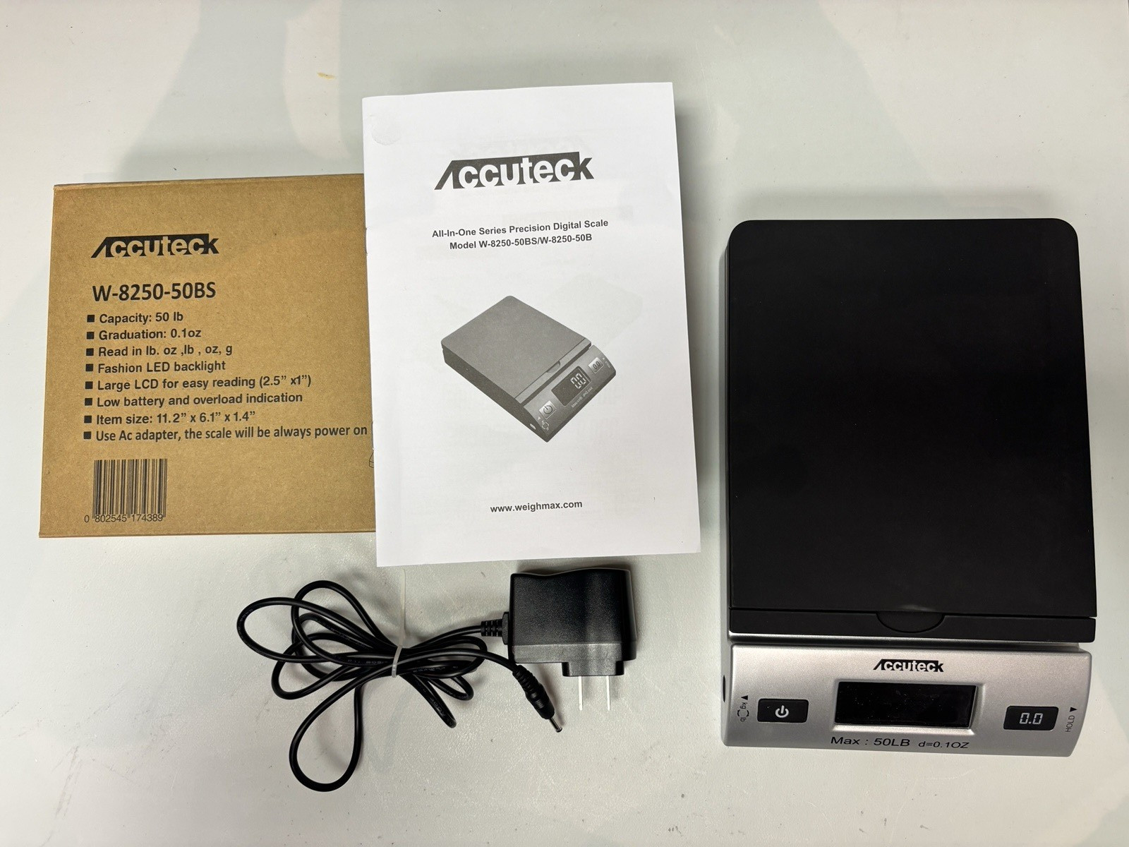 Accuteck 50lb x 0.1 oz All-In-One Digital Shipping Postal Scale